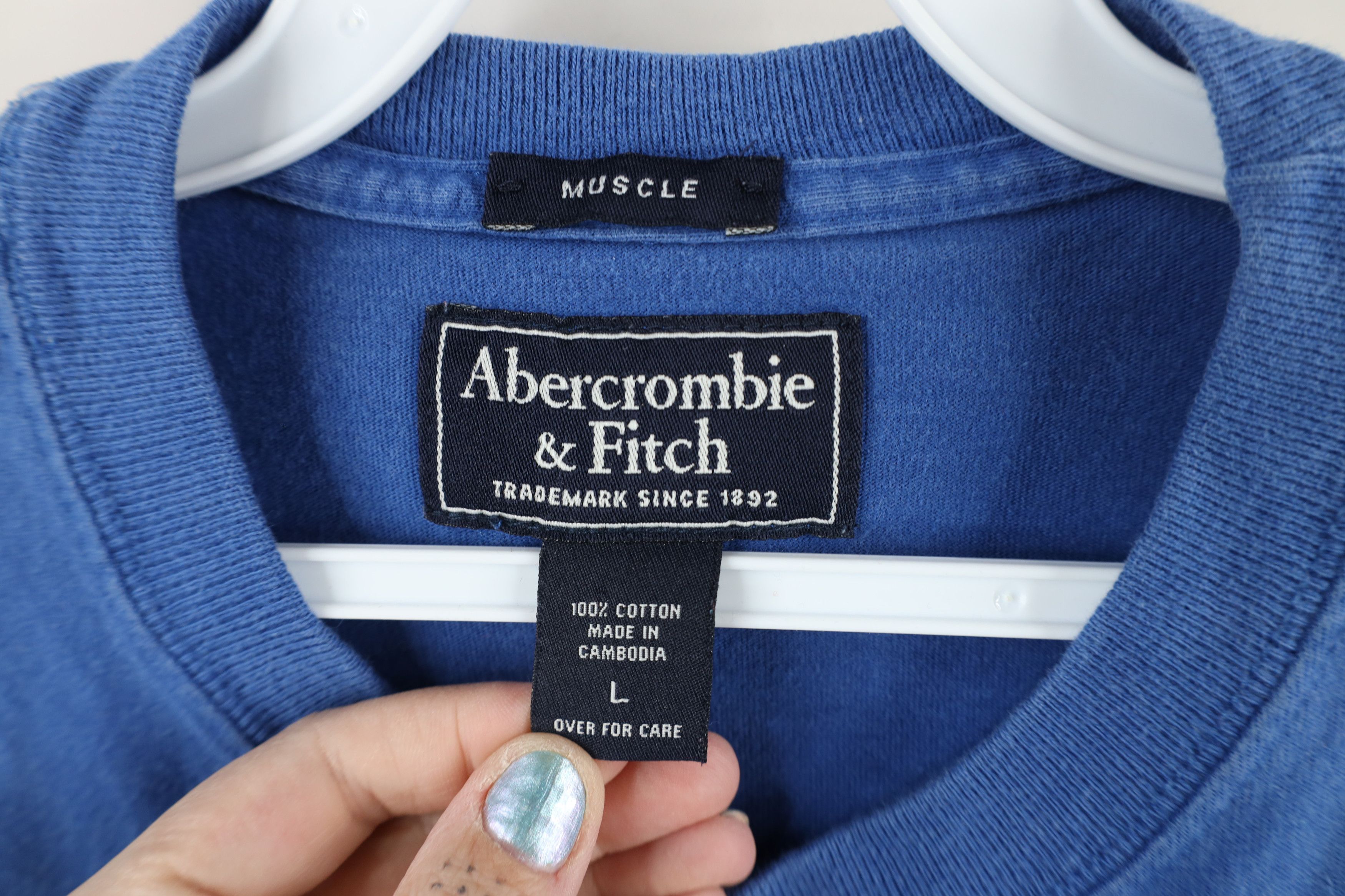 Abercrombie & Fitch × Vintage Vintage Abercrombie & Fitch Football Long Sleeve T-Shirt Size US L / EU 52-54 / 3 - 5 Thumbnail