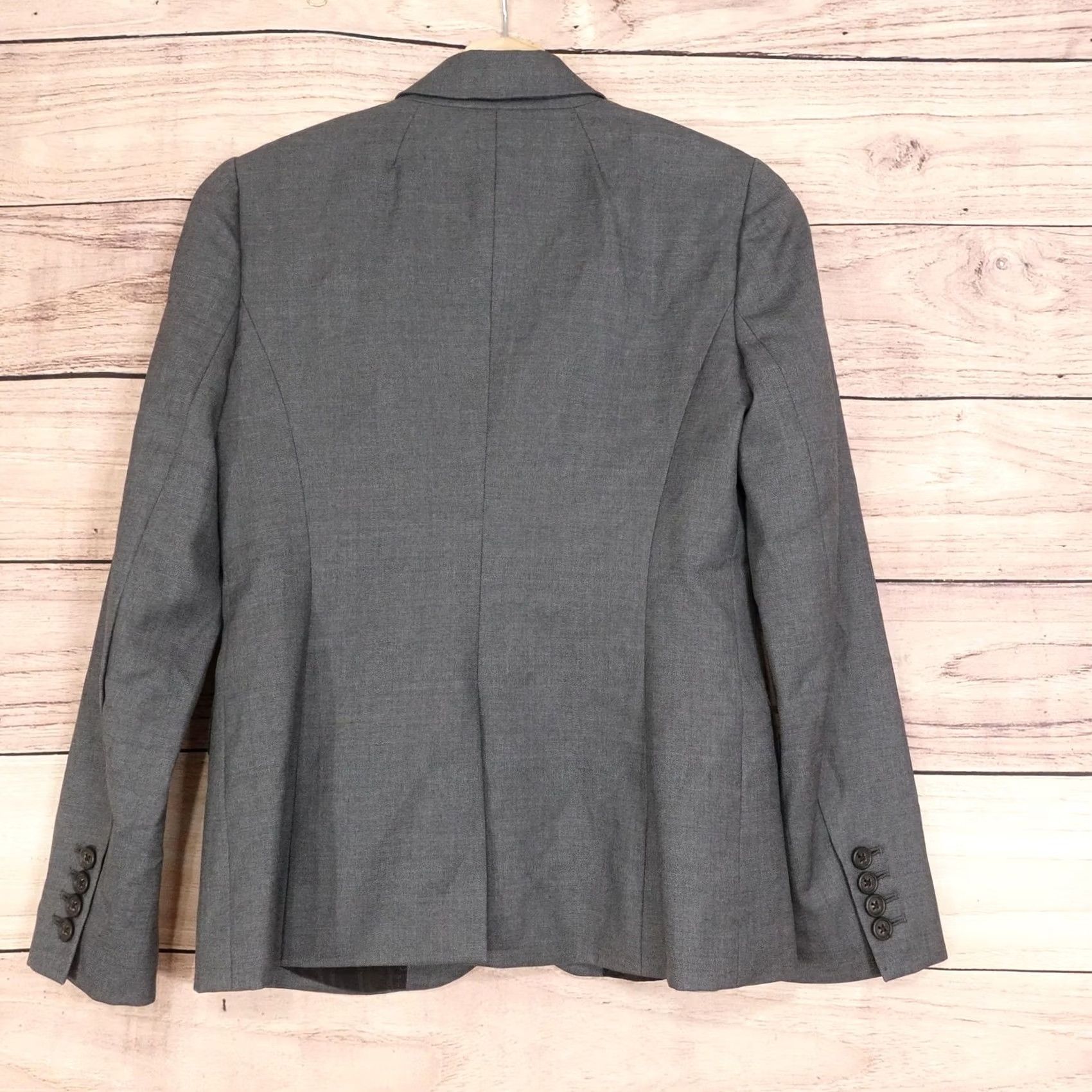 J.Crew J.Crew Womens 2P Gray Wool Blazer - Lined & Tailored Workwear Size XS / US 0-2 / IT 36-38 - 3 Thumbnail