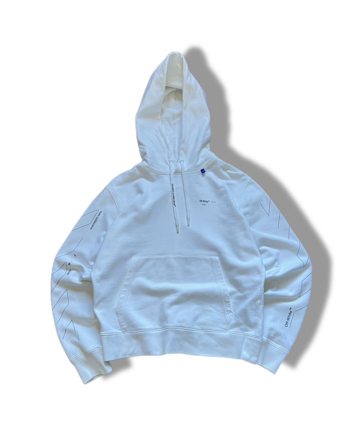 Off-White Off-White Unfinished Arrows Hoodie Vintage White Y2K Size US M / EU 48-50 / 2 - 2 Thumbnail