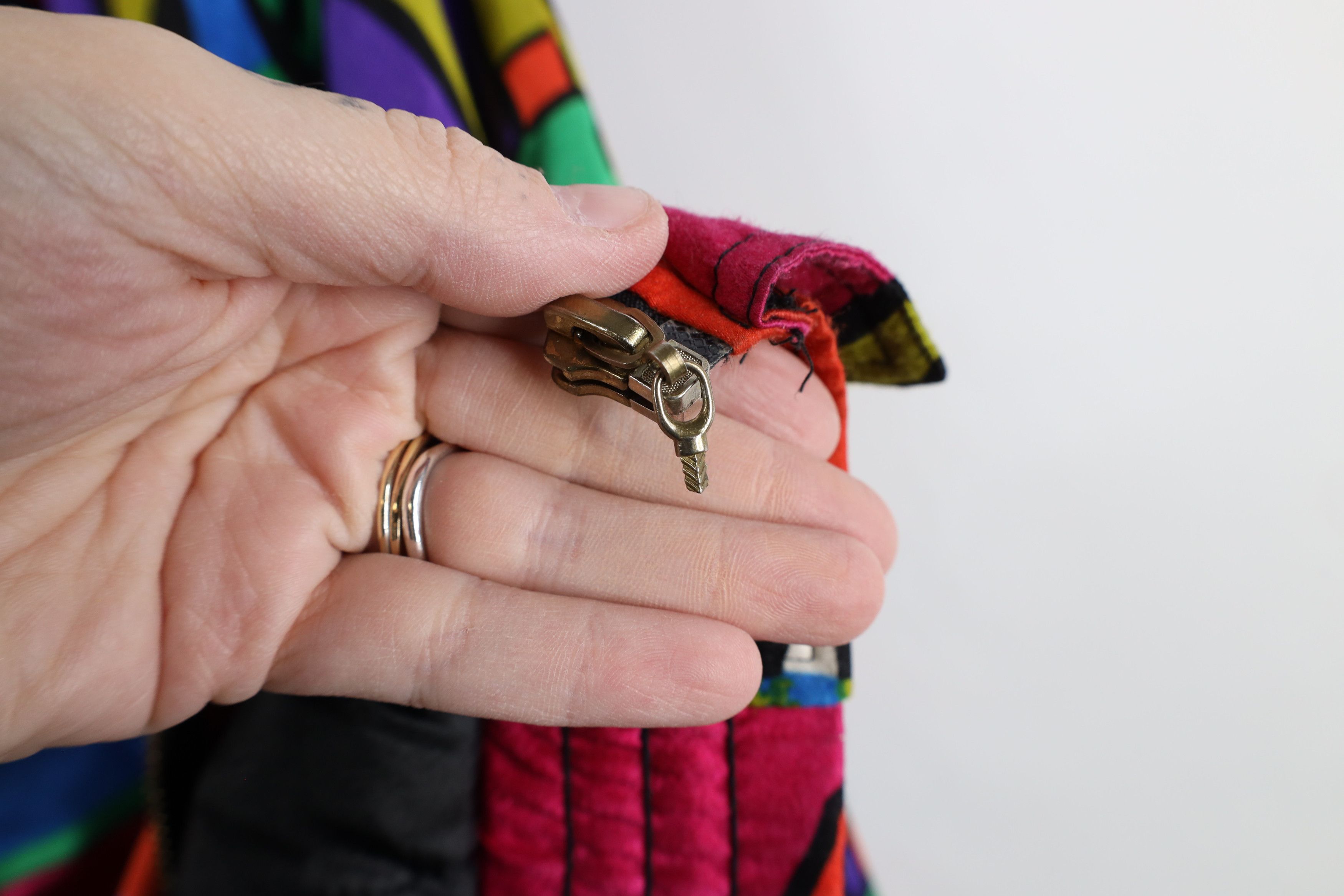 Vintage Vintage 90s Streetwear Rainbow Abstract Parka Jacket Size S / US 4 / IT 40 - 9 Thumbnail