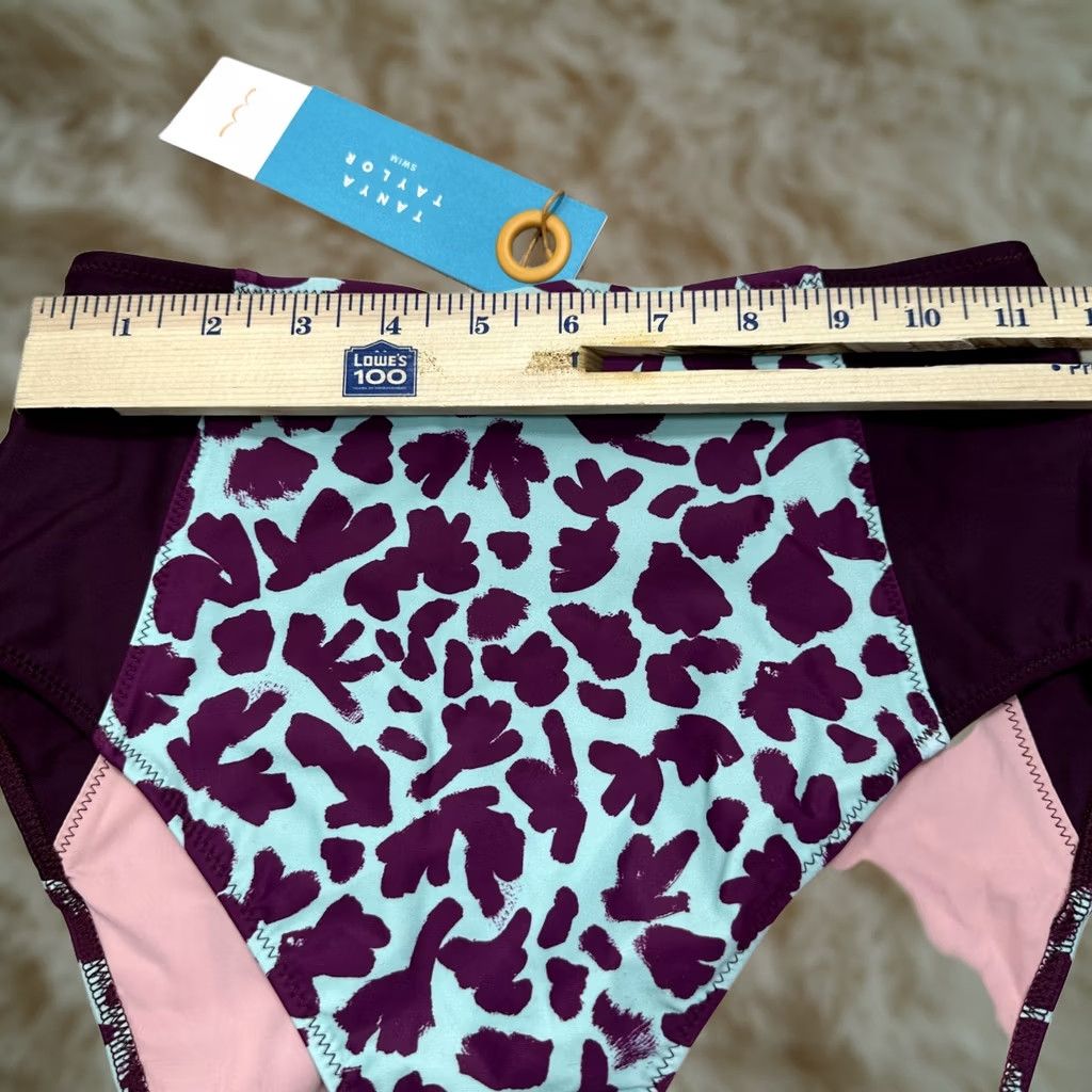 Tanya Taylor Tanya Taylor Swim Kaia Bikini Bottom Purple Blue High Waist Sz S NWT Size 28" / US 6 / IT 42 - 1 Thumbnail