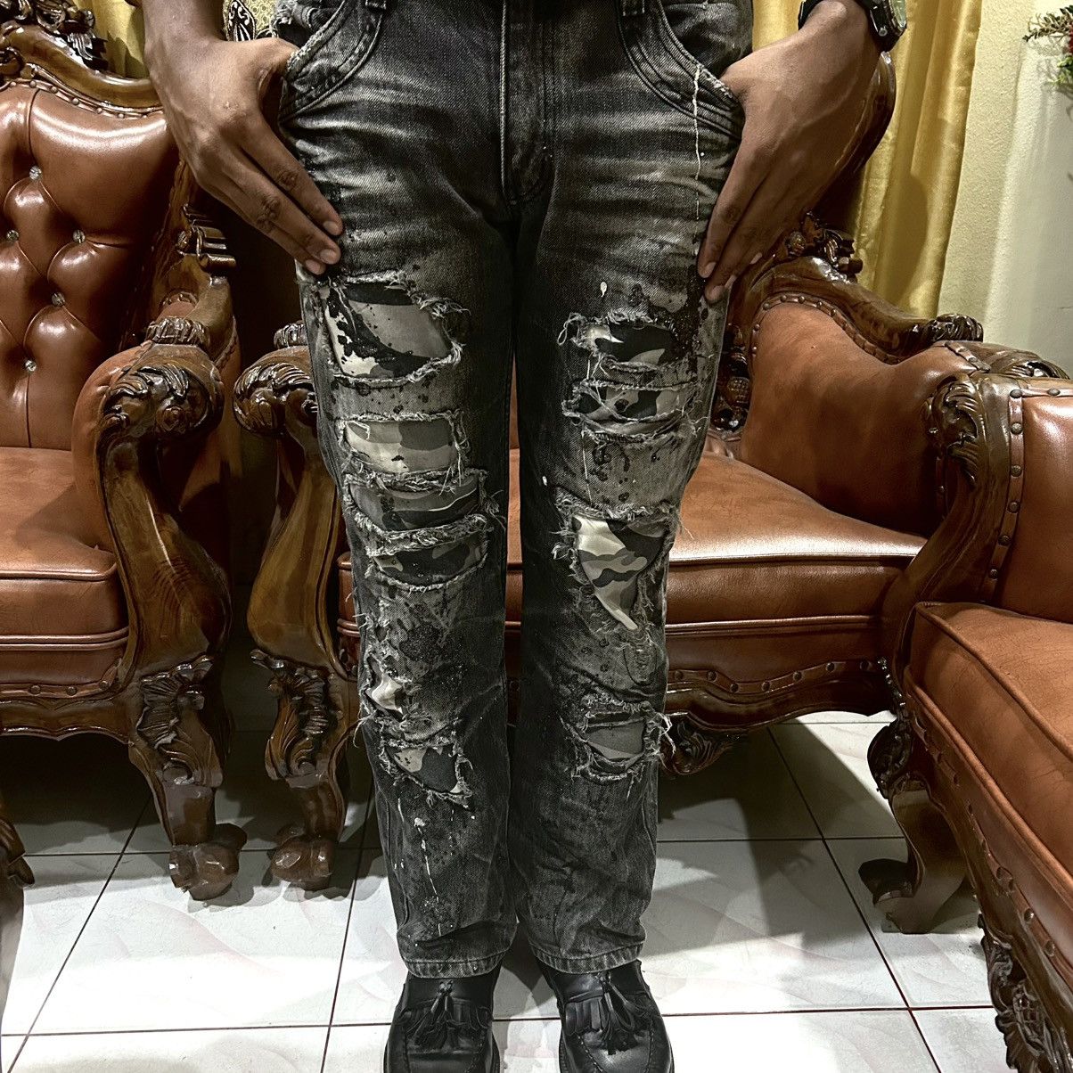 Japanese Brand Lagust Crazydistressed Denim Pants Size US 32 / EU 48 - 3 Thumbnail