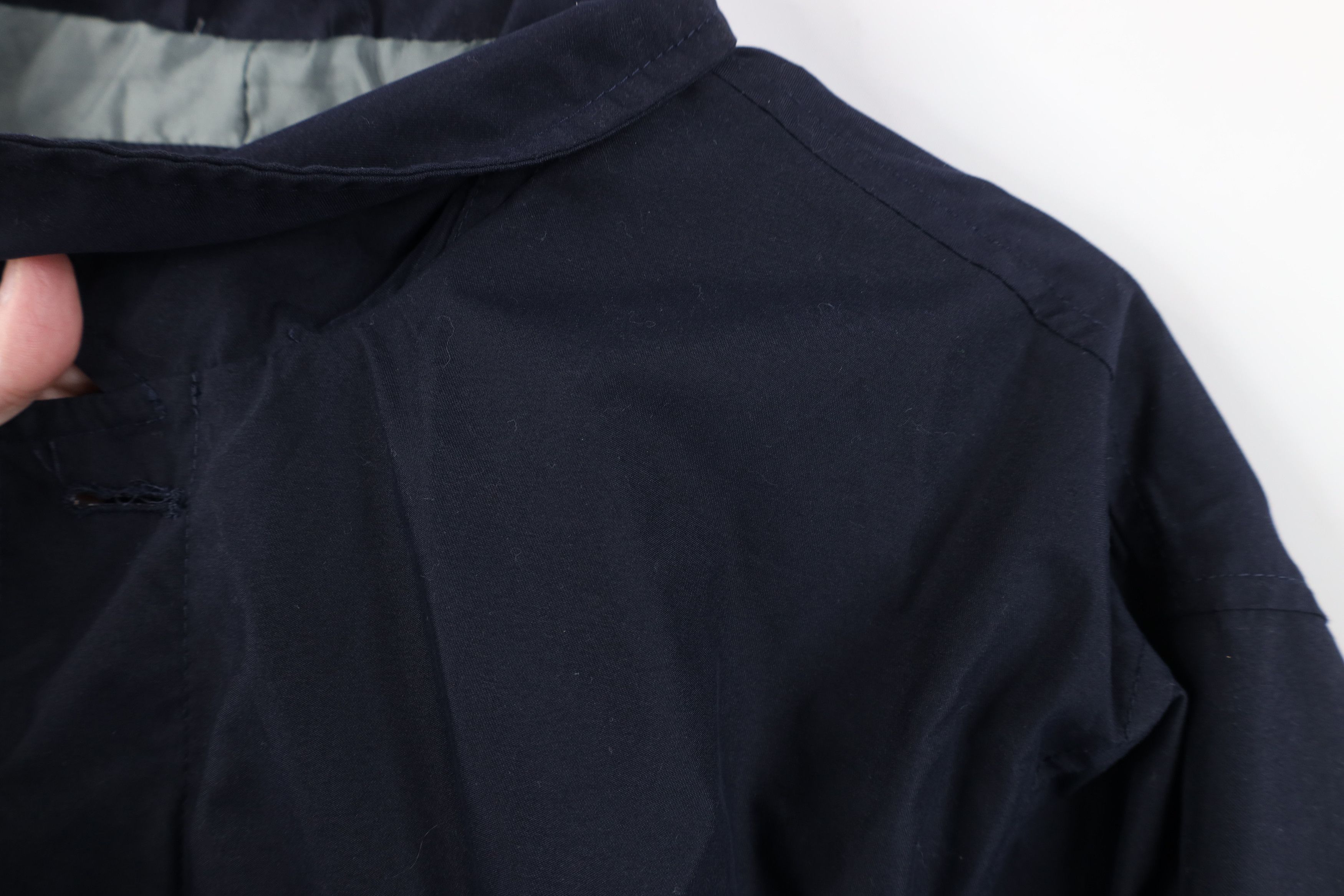 Lands' End Vintage 90s Y2K Lands End Trench Coat Rain Jacket Navy Blue Size US XL / EU 56 / 4 - 7 Thumbnail