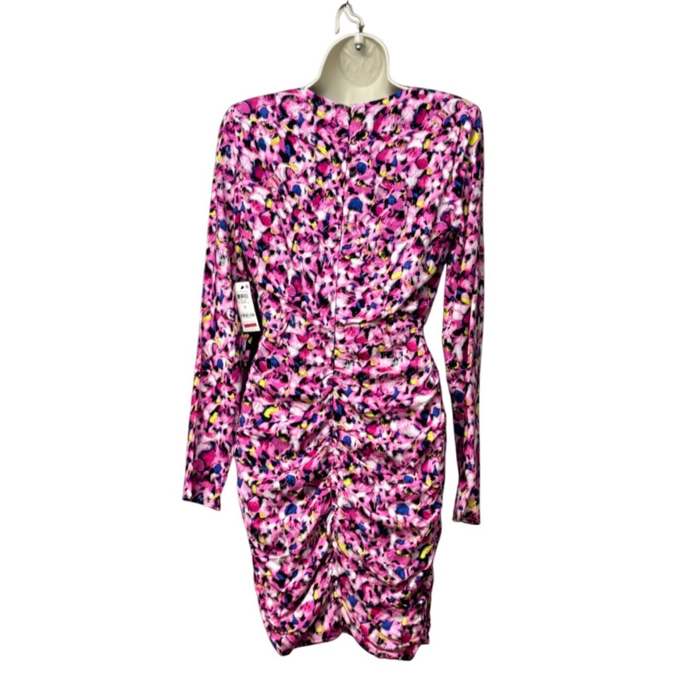 Bar III Bar III Alyssa Belted Mini Dress, Pink-multi, Sz. 4- No bel Size S / US 4 / IT 40 - 4 Thumbnail