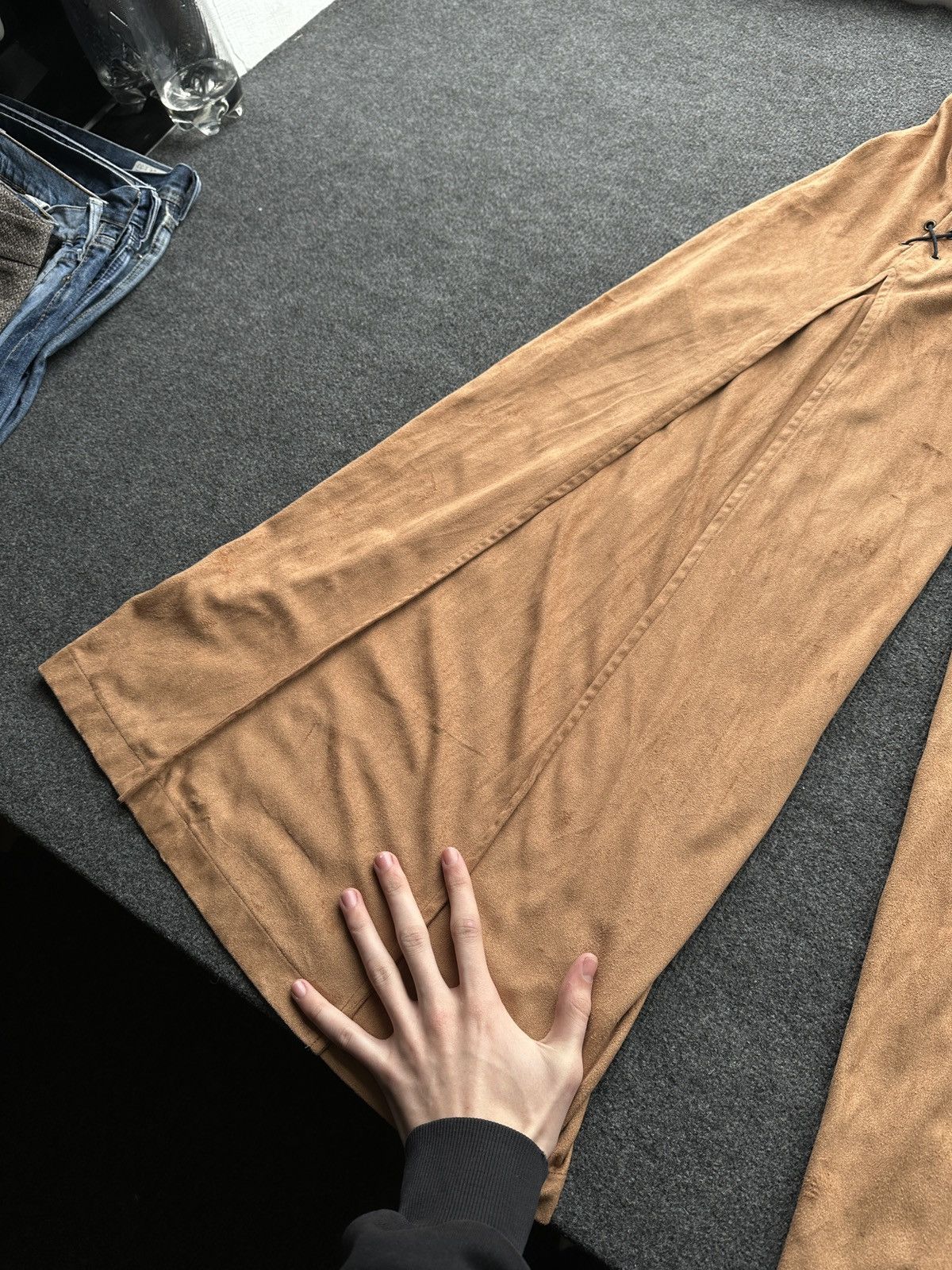Other 🚨 ULTRA BAGGY WOMEN BROWN SOFT PANTS RARE Size 30" / US 8 / IT 44 - 5 Thumbnail