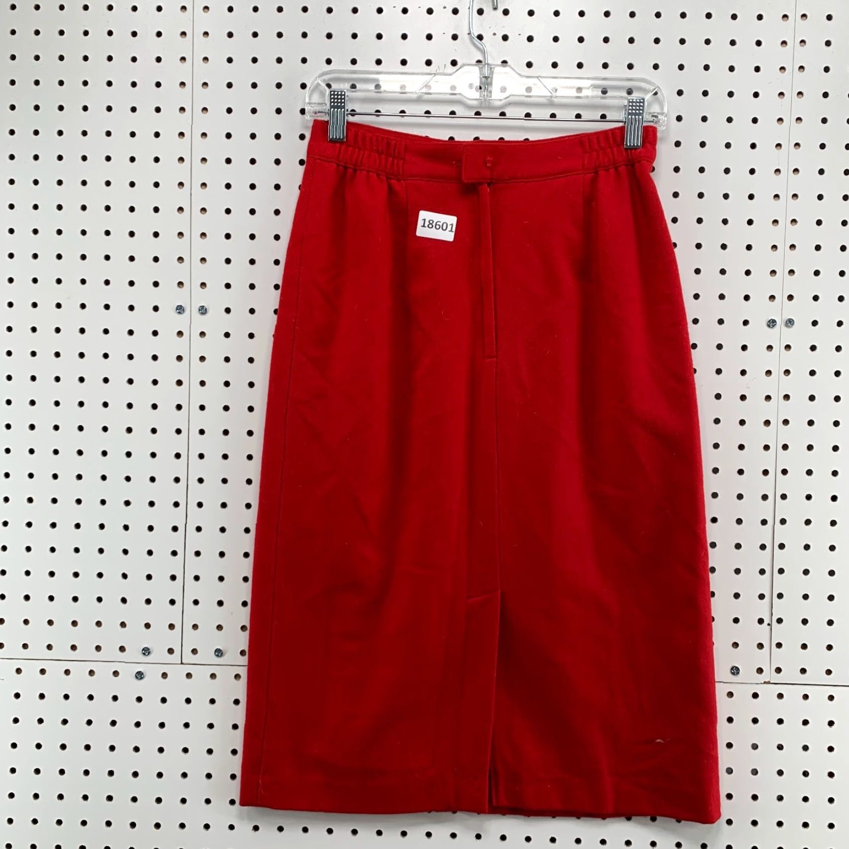 Vintage VINTAGE Sag Harbor Skirt 100% Wool Red Womens Size 8 Knee Length Pencil 26X27" Mens? Size 30" / US 8 / IT 44 - 2 Thumbnail