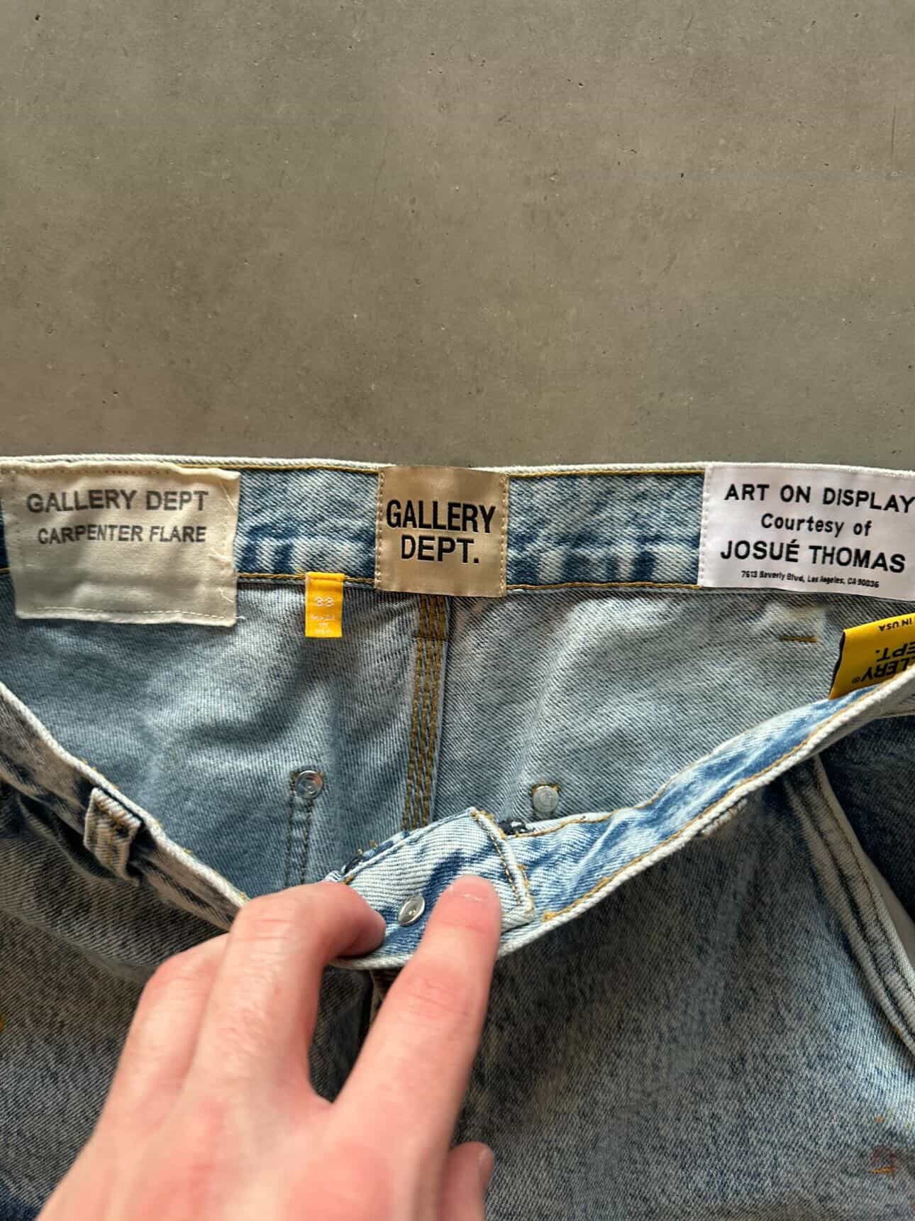 Gallery Dept. Gallery dept carpenter paint splatter denim blue Size US 33 - 2 Thumbnail