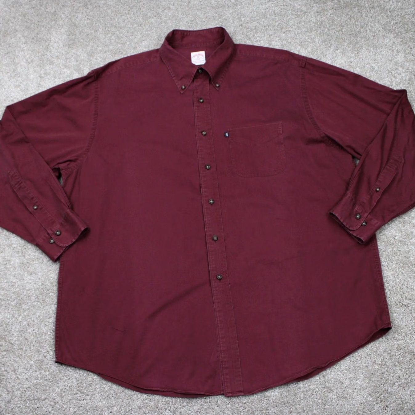 Brooks Brothers Brooks Brothers 346 Shirt Mens XL Red Button-Up Long Sleeve Cotton Classic Preppy Collection - Mens XL Red Button-Up Shirt Size US XL / EU 56 / 4 - 2 Thumbnail