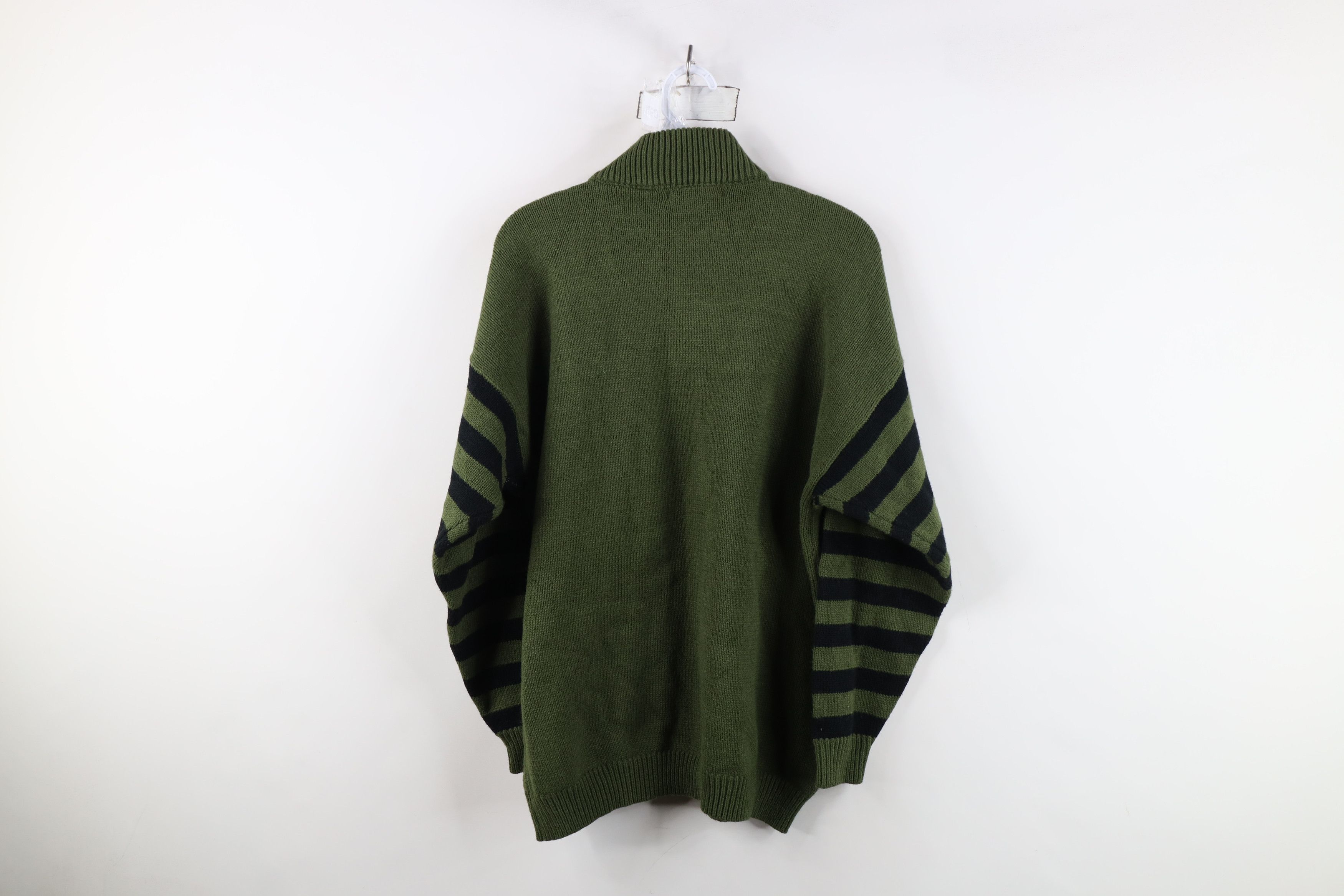 Vintage Vintage 90s Streetwear Zip Mock Neck Knit Pullover Sweater Size 3XL / US 20-22 - 11 Thumbnail