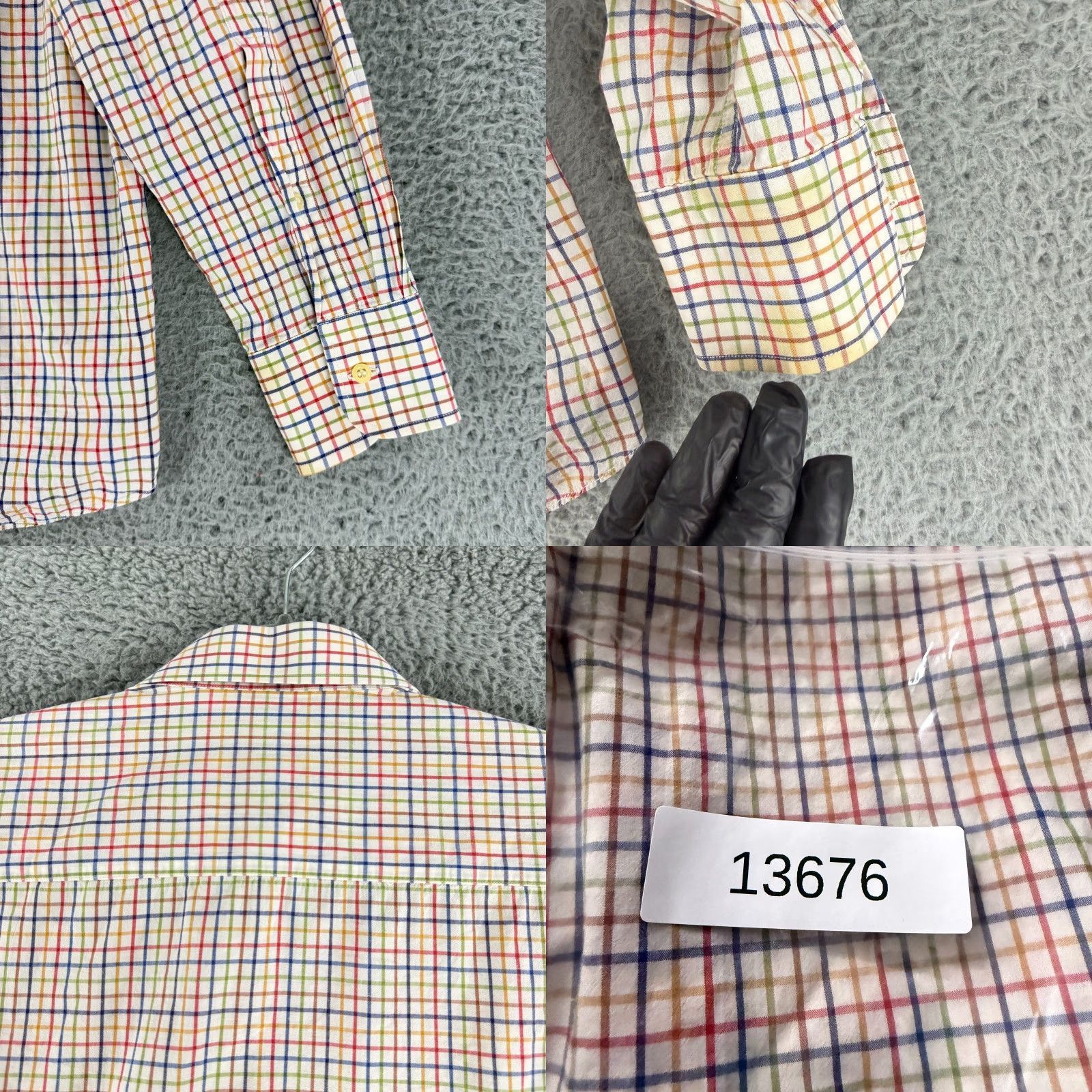 Paul & Shark Paul & Shark Yachting Button-Up Shirt Mens Large Yellow Plaid Long Sleeve Cotton Size US L / EU 52-54 / 3 - 9 Thumbnail