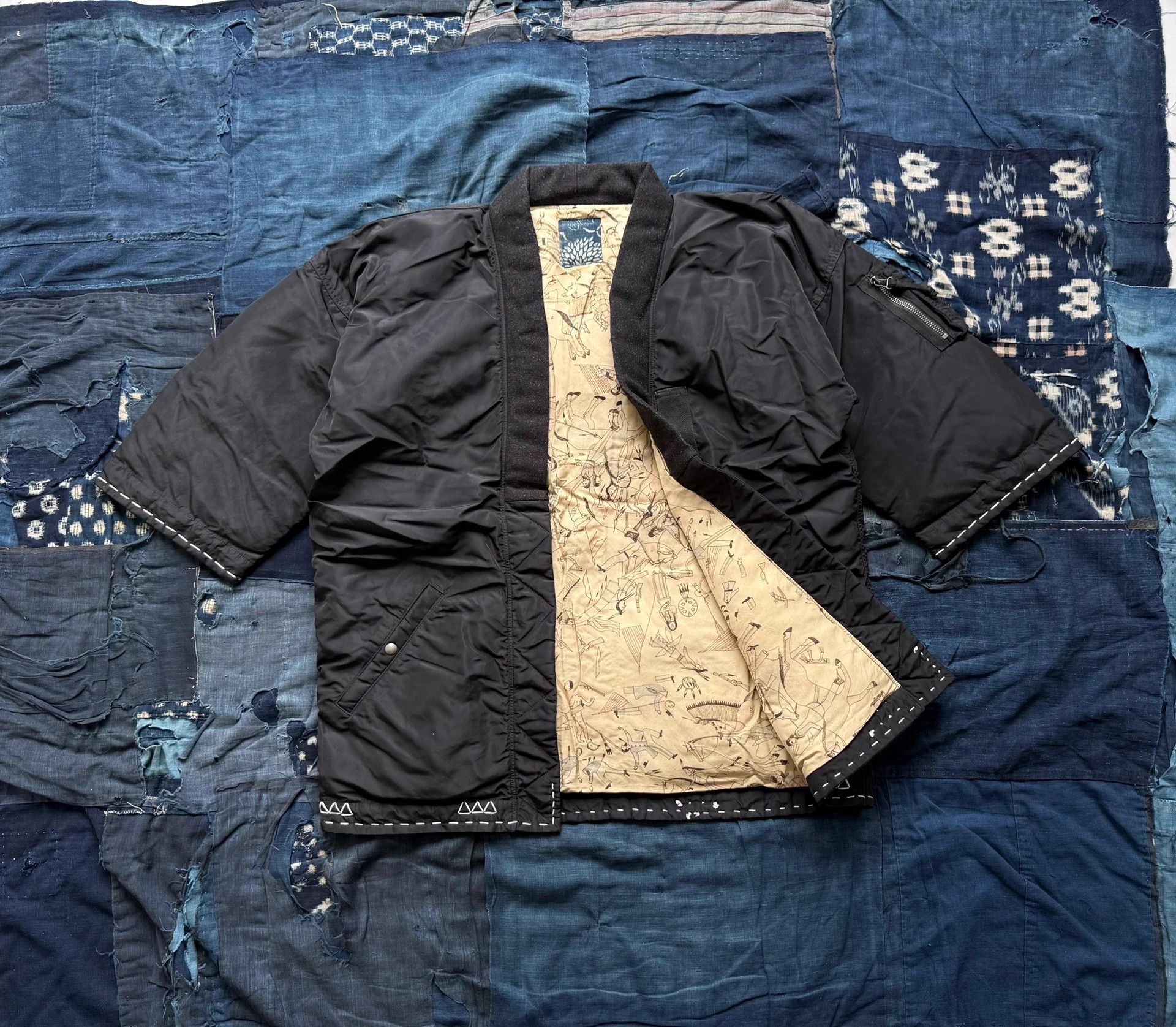 Visvim VISVIM 22AW SANJURO KIMONO DOWN JKT Black 4 Distress Size US XL / EU 56 / 4 - 2 Thumbnail