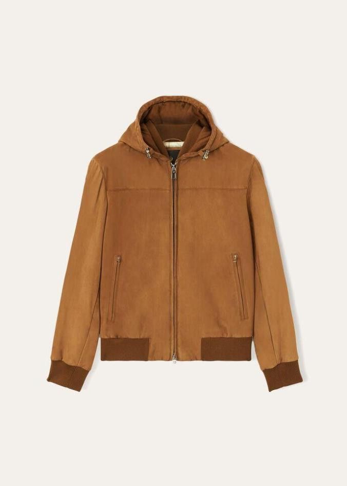Loro Piana o1w1db10824 Montaro Bomber Jacket in Brown Size US XL / EU 56 / 4 - 1 Thumbnail