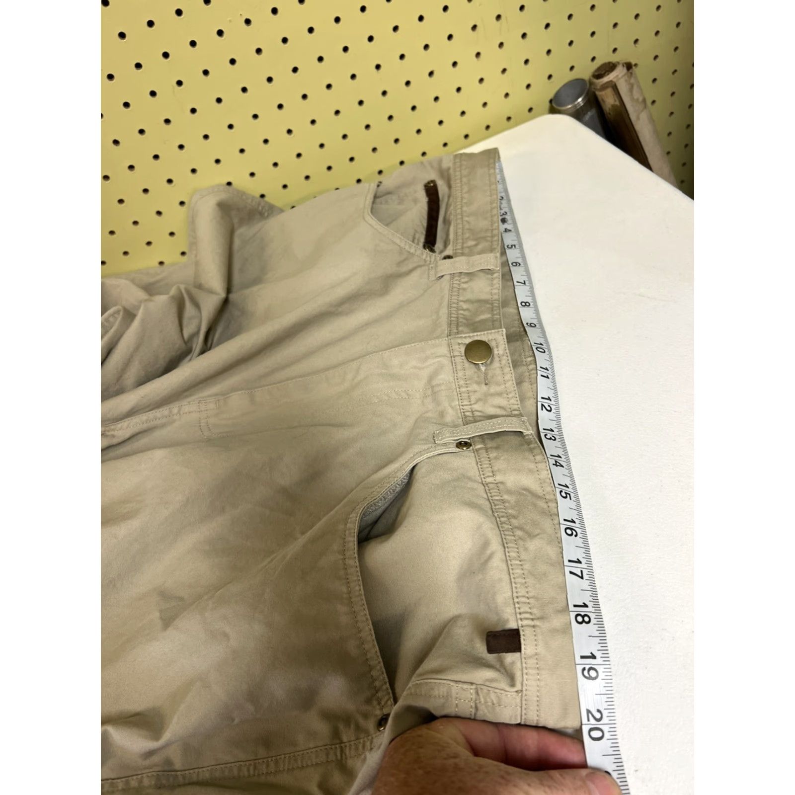 Vintage TravelSmith Mens Pants - Cotton, Tan, 40x32, Gussetted Knees, Flat Front, Zip, Relaxed Fit, Travel Style, Regular Inseam 32, Brown, Men Size US 40 / EU 56 - 5 Thumbnail