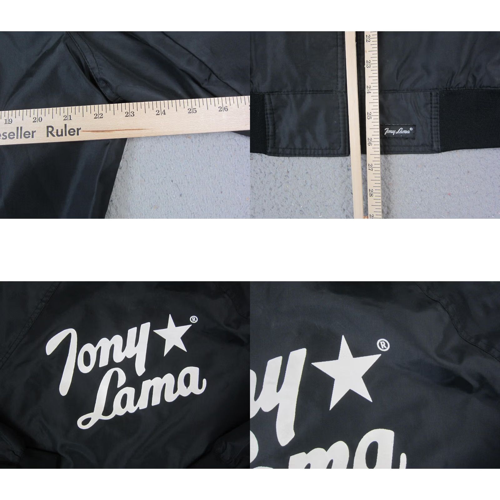 Tony Lama VINTAGE Tony Lama Jacket Mens Large L Black Bomber Windbreaker Full Zip 70s 80s USA Size US L / EU 52-54 / 3 - 8 Thumbnail