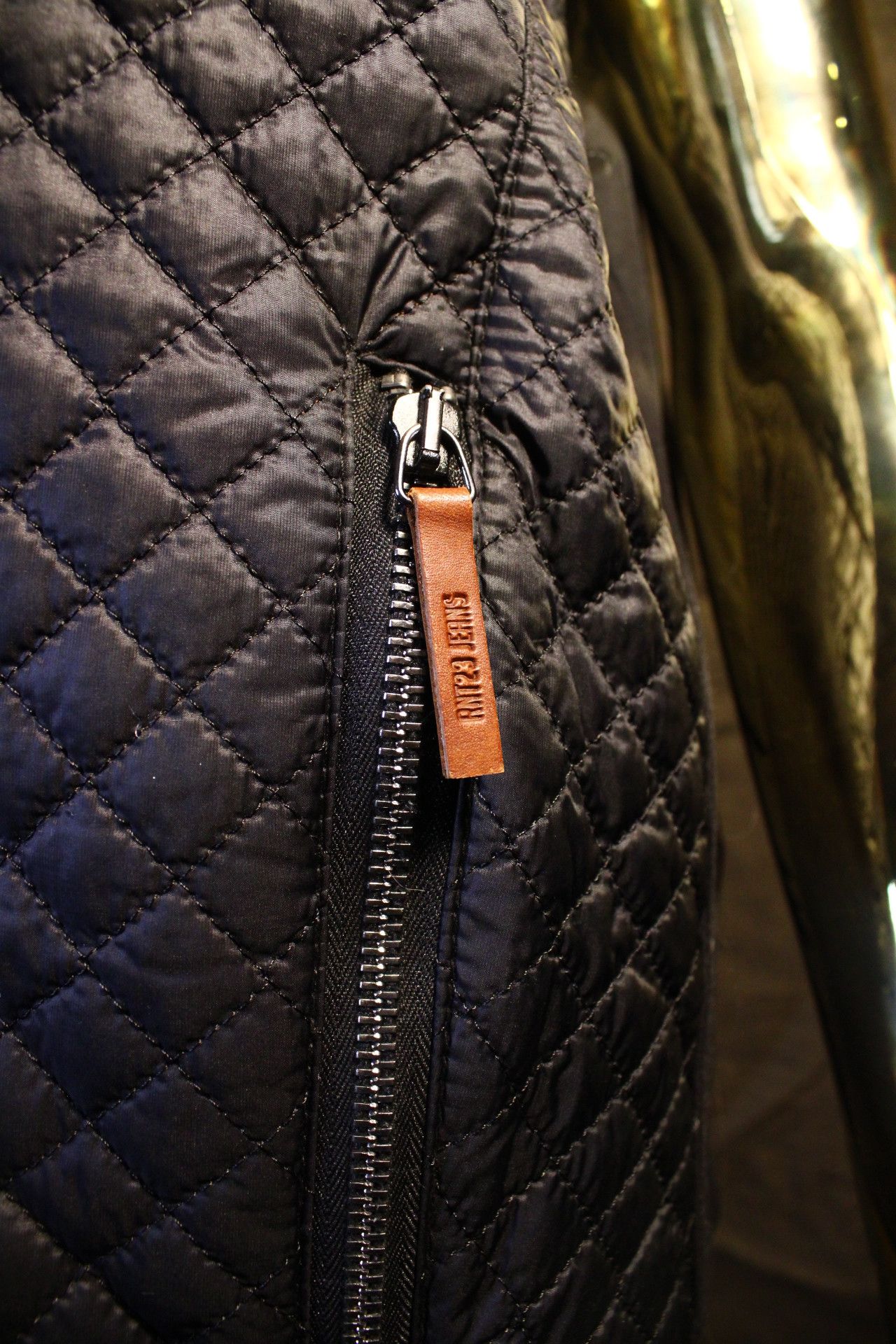 Vintage Black Quilted Vest with Real Mongolian Fur Collar Size US L / EU 52-54 / 3 - 11 Thumbnail
