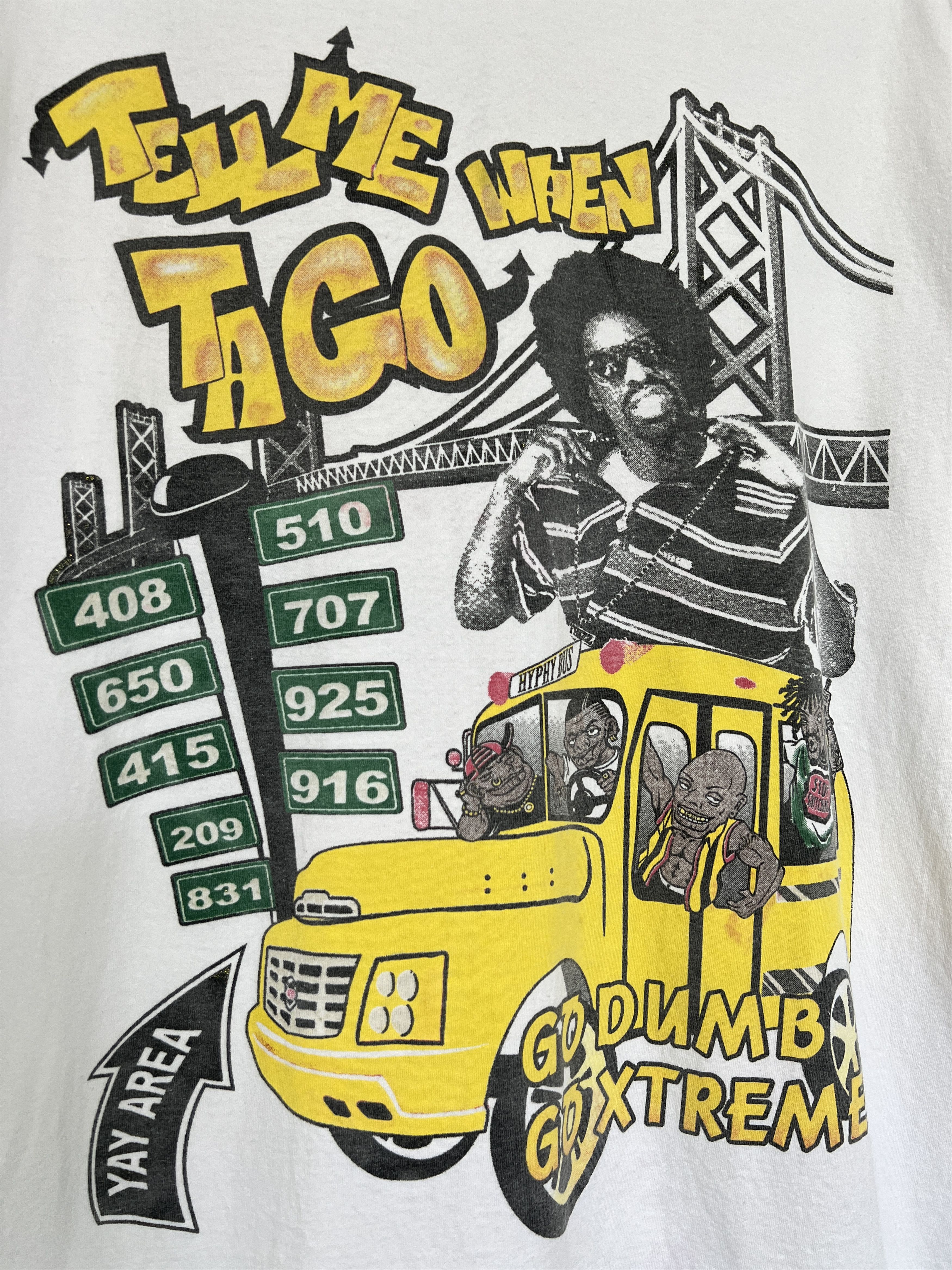 Rap Tees × Vintage Vintage Mac Dre Yellow Bus Tee THIZZ go dumb go xtreme Size US XXL / EU 58 / 5 - 3 Thumbnail