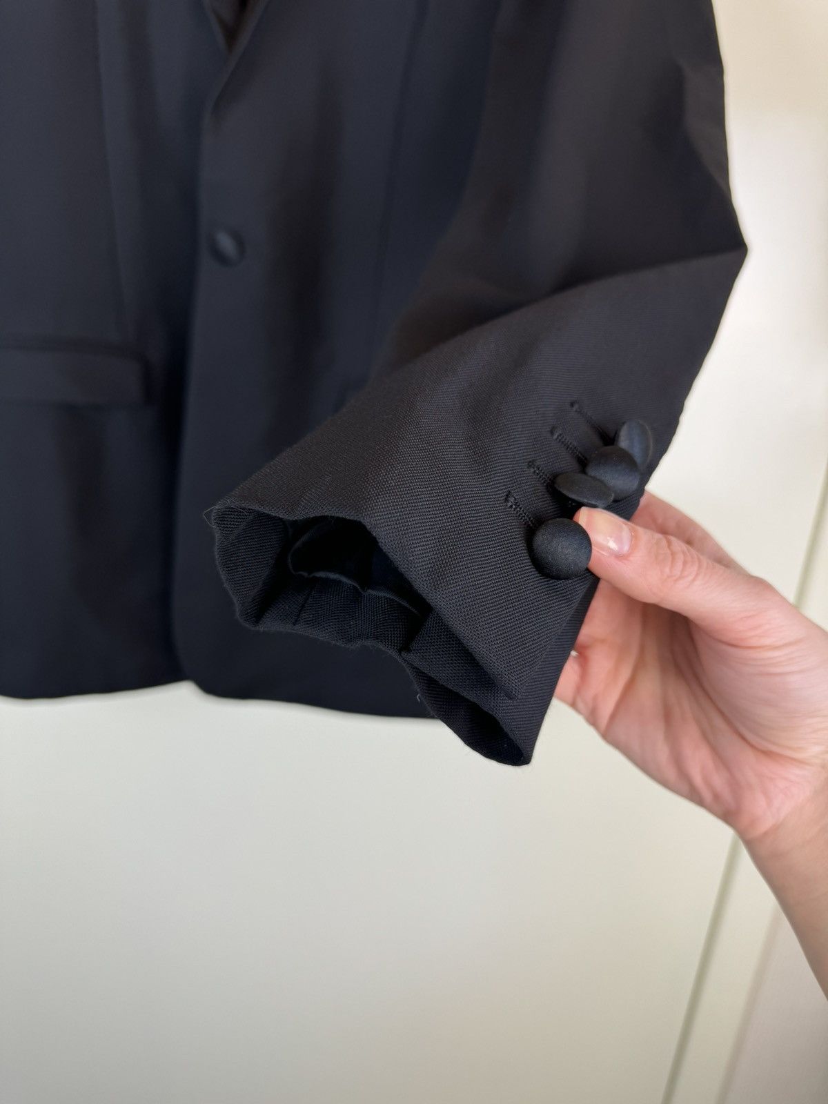 Dior Dior unisex black wool blazer tuxedo jacket one button IT46 Size 46R - 6 Thumbnail