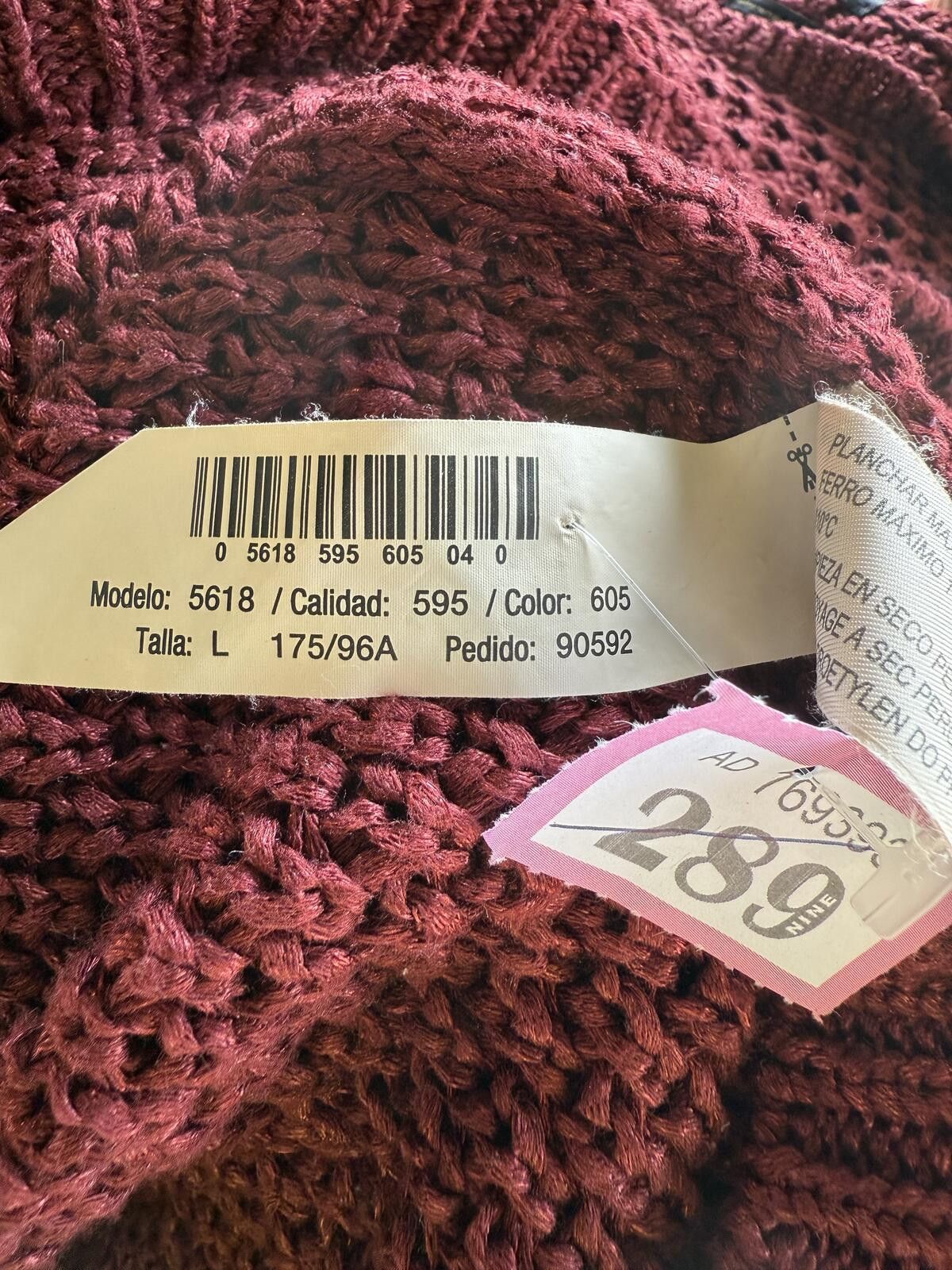 Other Burgundy knit sweater in size L Size ONE SIZE - 3 Thumbnail