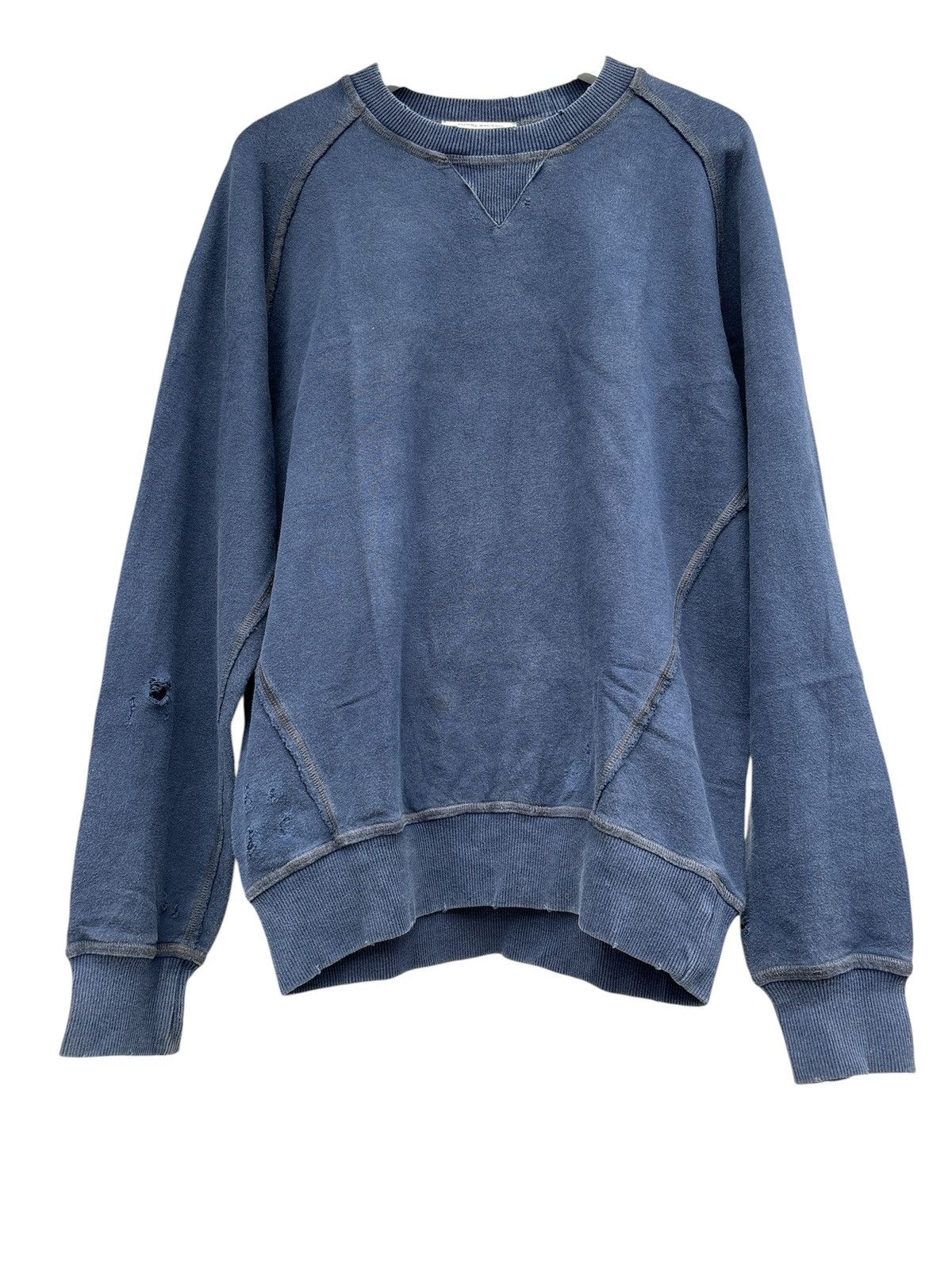 Balmain Post Decarnin Indigo Dyed Sweater Size US M / EU 48-50 / 2 - 1 Thumbnail
