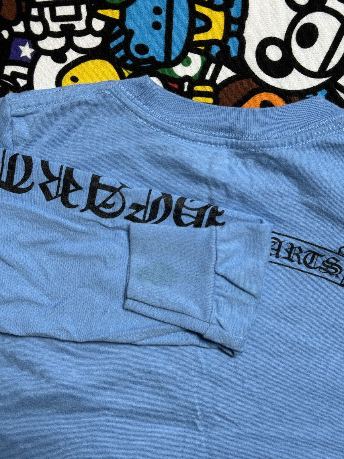 Chrome Hearts Chrome Hearts Boys Blue Scroll Long Sleeve Tee Size US XXS / EU 40 - 16 Thumbnail