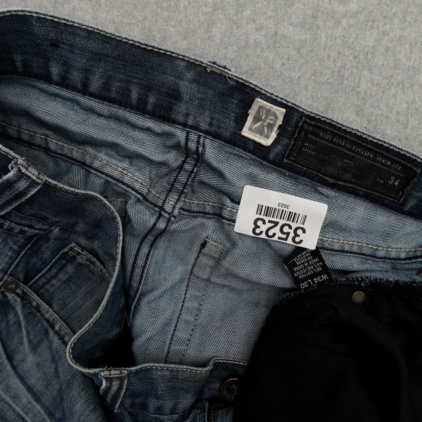 Ecko Unltd. Marc Ecko Jeans Men 34 Regular Fit Cotton Denim Distress Blue Size US 34 / EU 50 - 5 Thumbnail