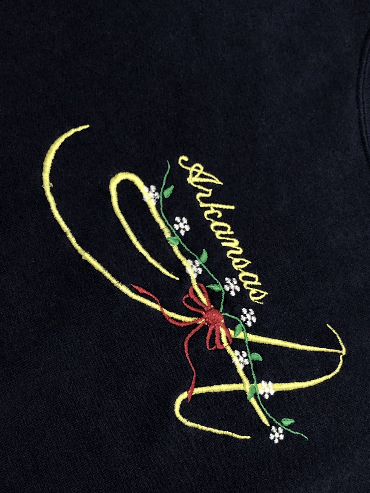 Delta × Vintage 90s Arkansas Embroidery Sweatshirt Size L / US 10 / IT 46 - 2 Thumbnail