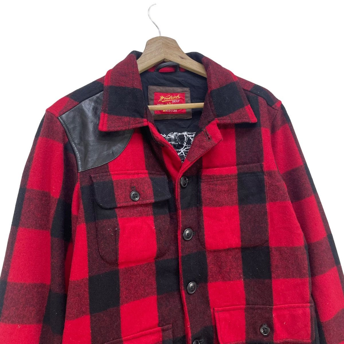 Vintage 🫴🏻Vintage Woolrich Buffalo Check Red Tartan Jacket Size US M / EU 48-50 / 2 - 3 Thumbnail