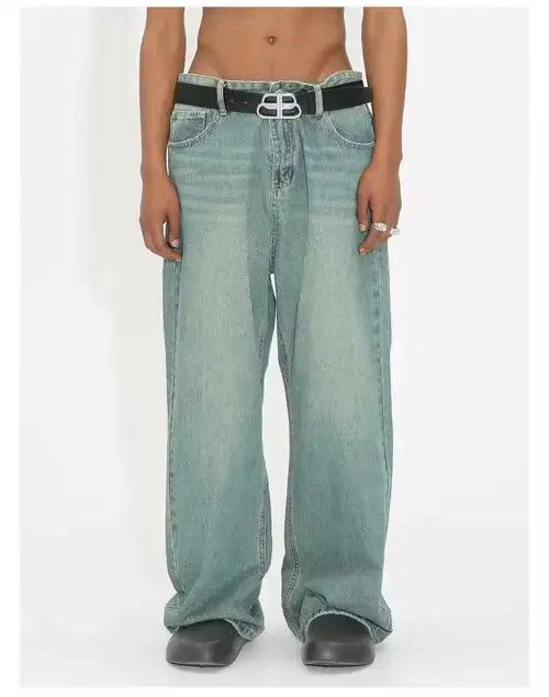 Designer × Japanese Brand × Vintage faded distressed y2k baggy jeans Size US 31 - 2 Thumbnail