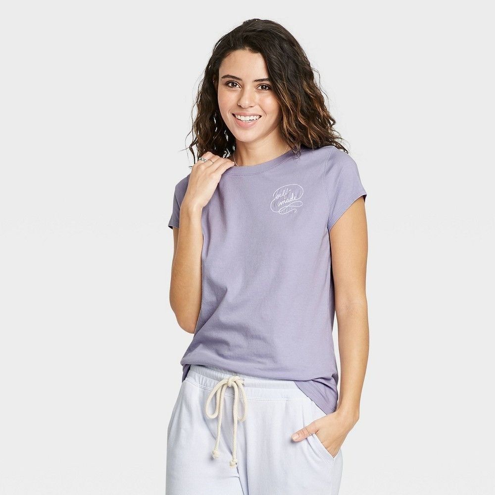 Other Universal Thread Womens Lavender "Self Made" Graphic Tee XS Size XS / US 0-2 / IT 36-38 - 1 Thumbnail