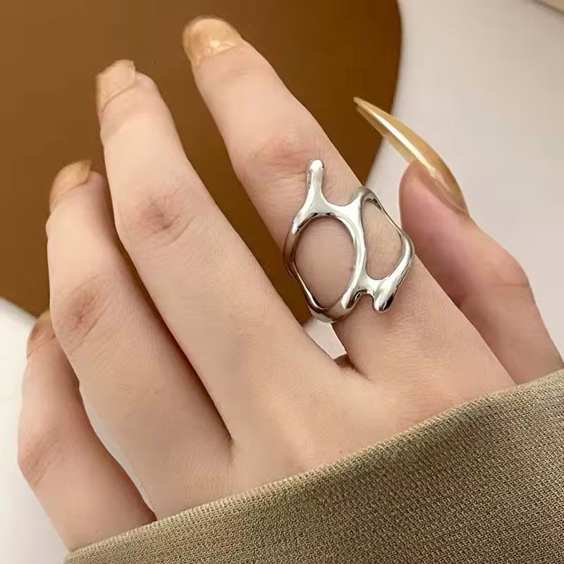 Jewelry Abstract Ring Irregular Modern Punk y2k Size ONE SIZE - 1 Thumbnail