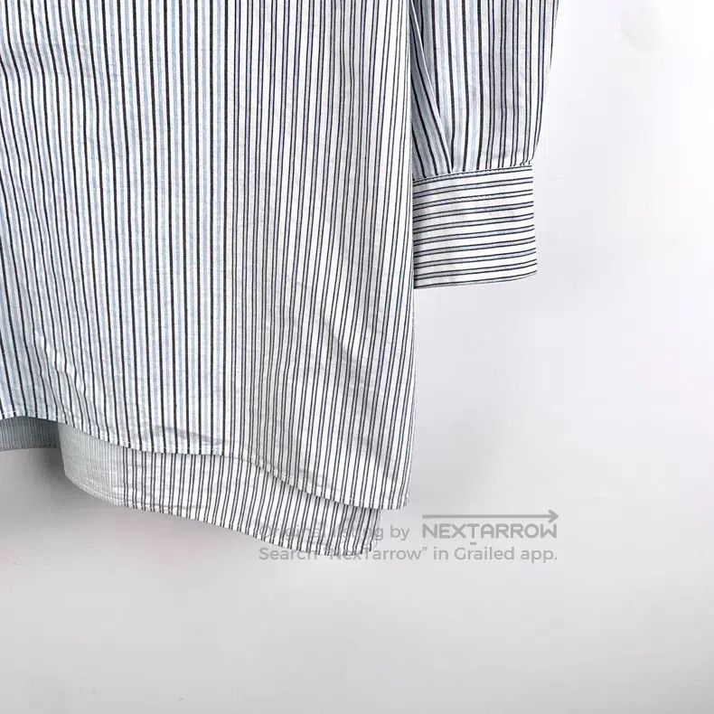 Brunello Cucinelli Brunello Cucinelli Light blue vertical striped cotton lape Size M / US 6-8 / IT 42-44 - 4 Thumbnail