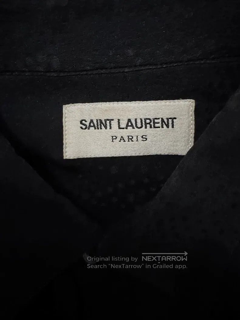 Saint Laurent Paris Saint Laurent Paris Starry Mulberry Silk Polka Dot Shirt Size XS / US 0-2 / IT 36-38 - 6 Thumbnail