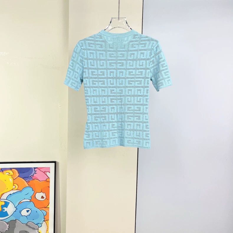 Givenchy Givenchy Full-Print Knitted Short-Sleeve Top Size XS / US 0-2 / IT 36-38 - 2 Thumbnail