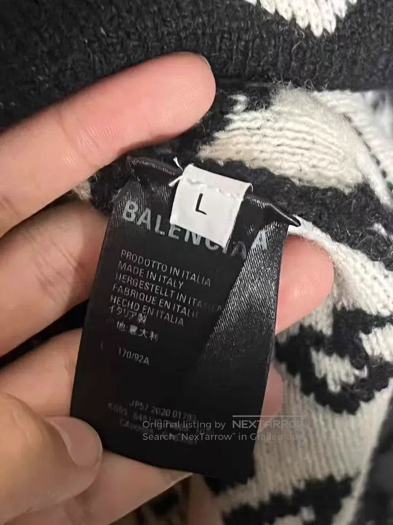 Balenciaga Balenciaga Black Limited Edition Logo Letter Sweater Size US L / EU 52-54 / 3 - 8 Thumbnail