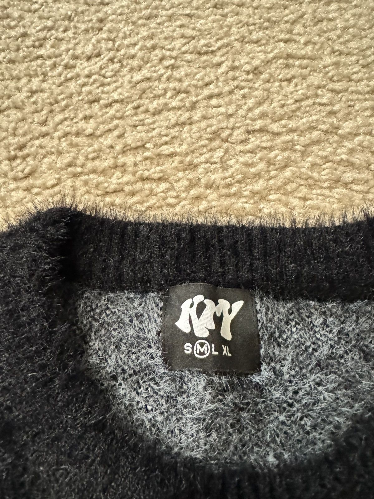 Other KRY white a black mohair sweater Size US M / EU 48-50 / 2 - 3 Thumbnail