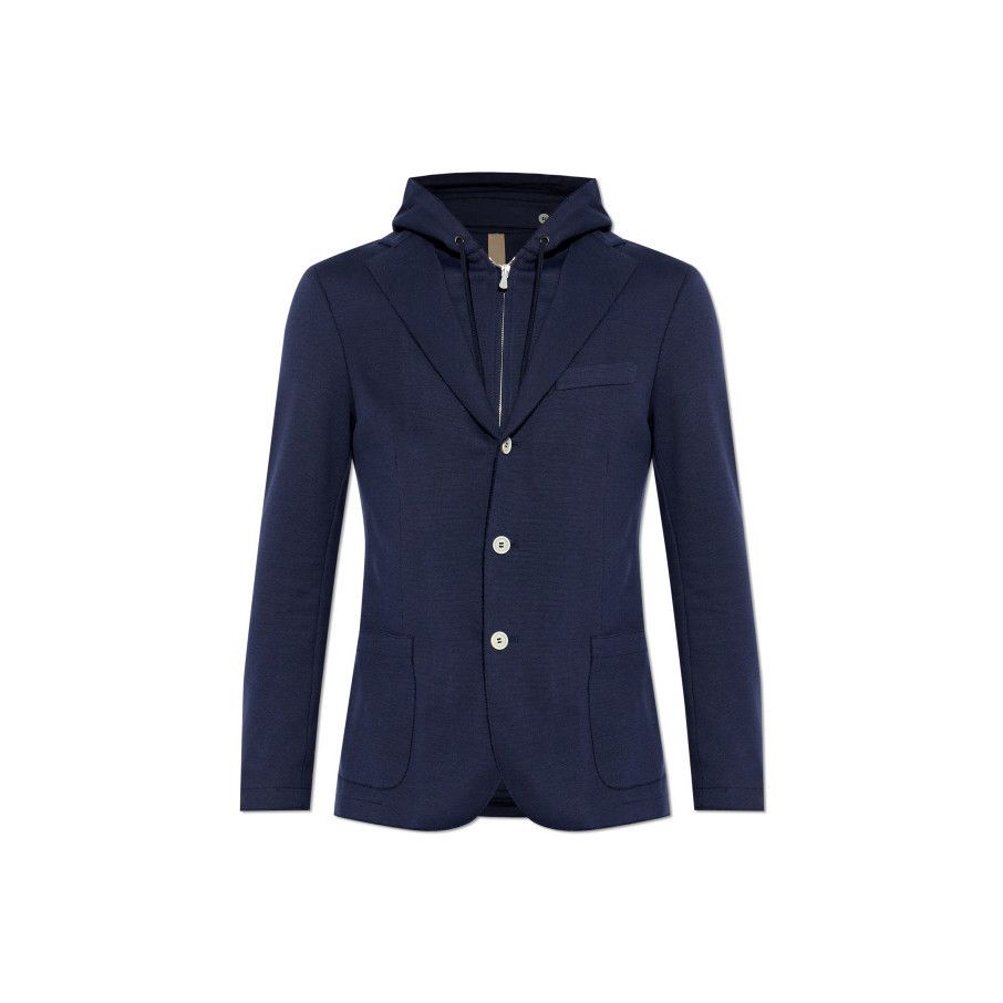 Eleventy ELEVENTY Navy Blue Detachable Hood Jacket New & Authentic (M Size US XXL / EU 58 / 5 - 1 Preview