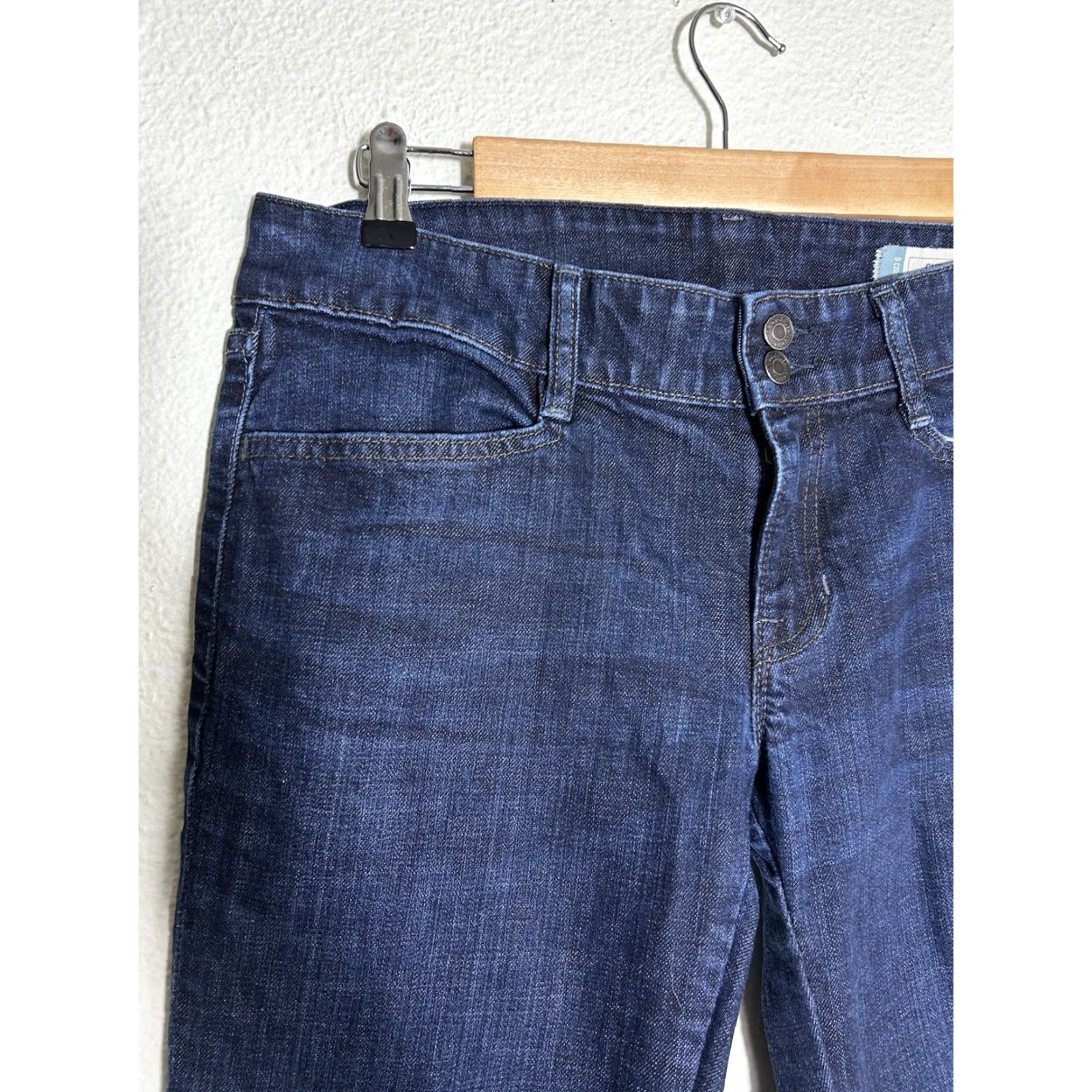 Gap VINTAGE Gap Curvy Stretch Dark Wash Jeans Size 8R 32x30 Women Bootcut Jeans Stretch Dark Blue 90s? Size 30" / US 8 / IT 44 - 4 Thumbnail