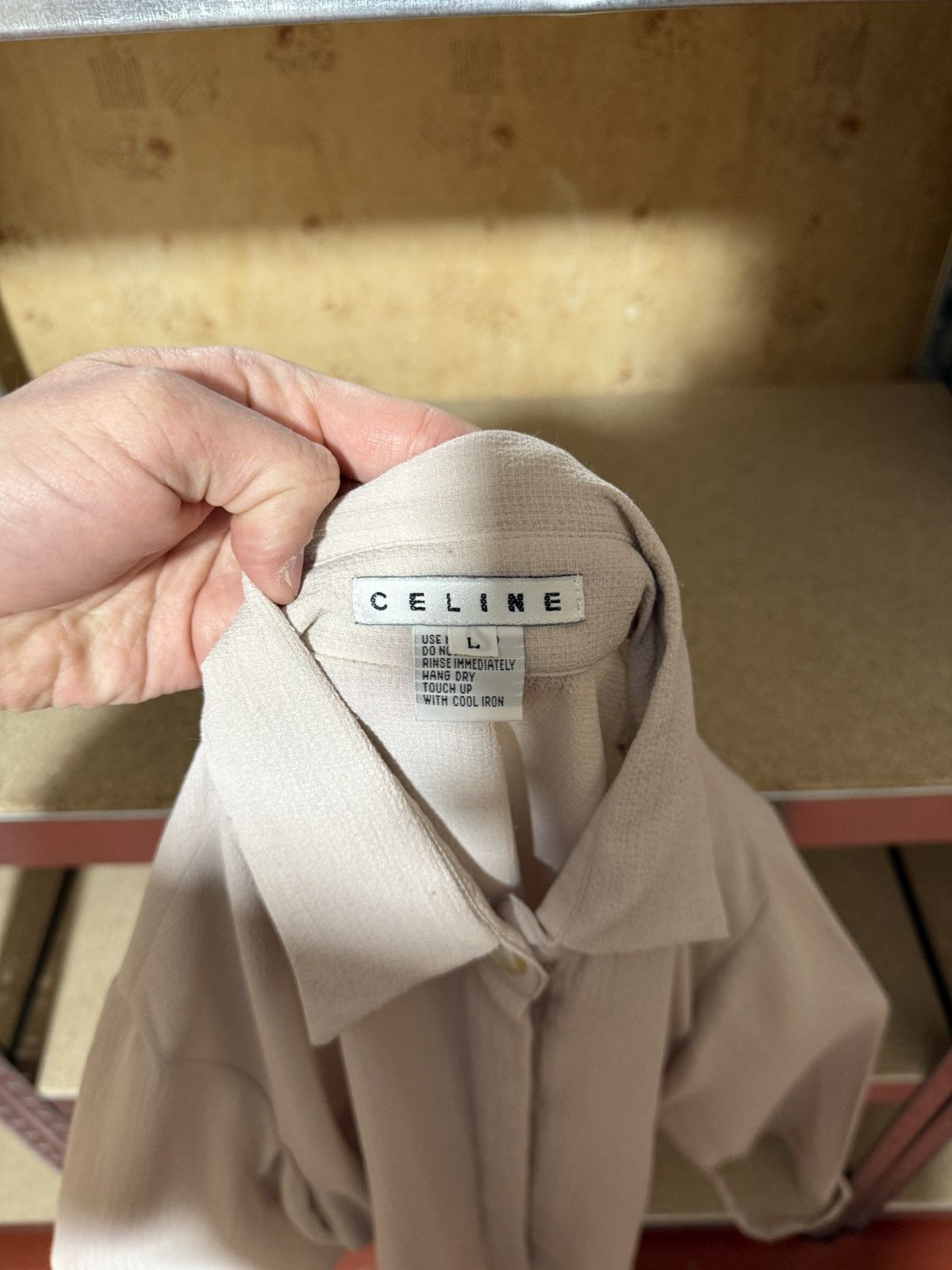 Celine × Designer Rare Luxury Vintage Button Blouses Celine Street Fashion Size L / US 10 / IT 46 - 10 Thumbnail