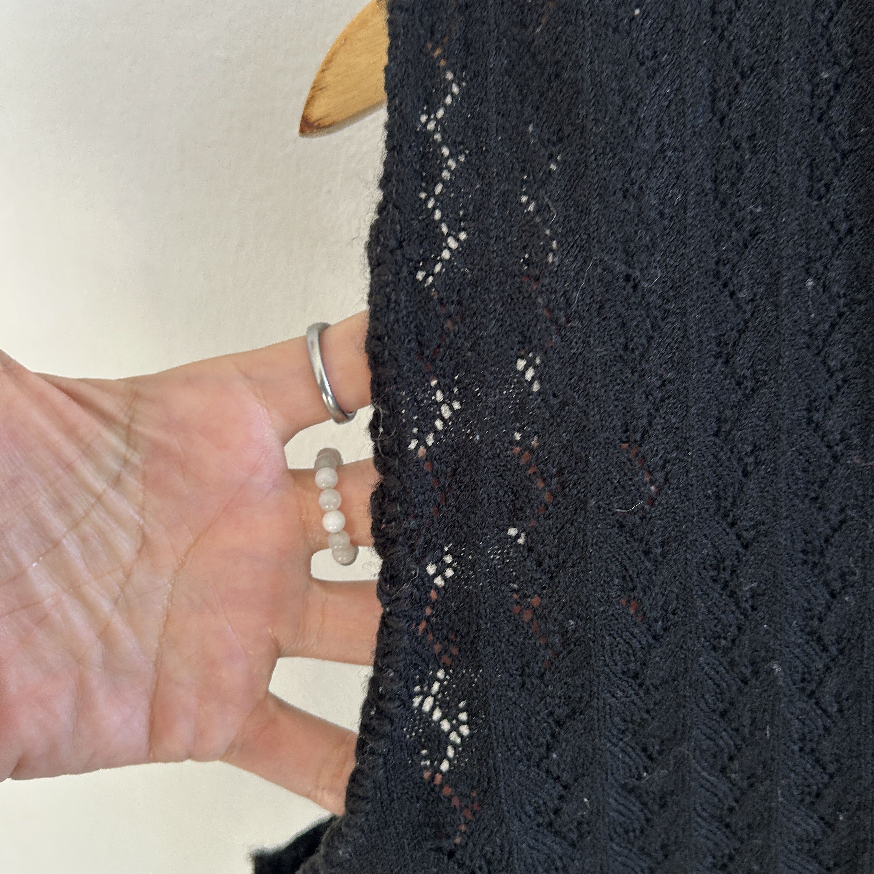Vintage Vintage Black Knit Sweater Vest with Gold Buttons Size M / US 6-8 / IT 42-44 - 10 Thumbnail