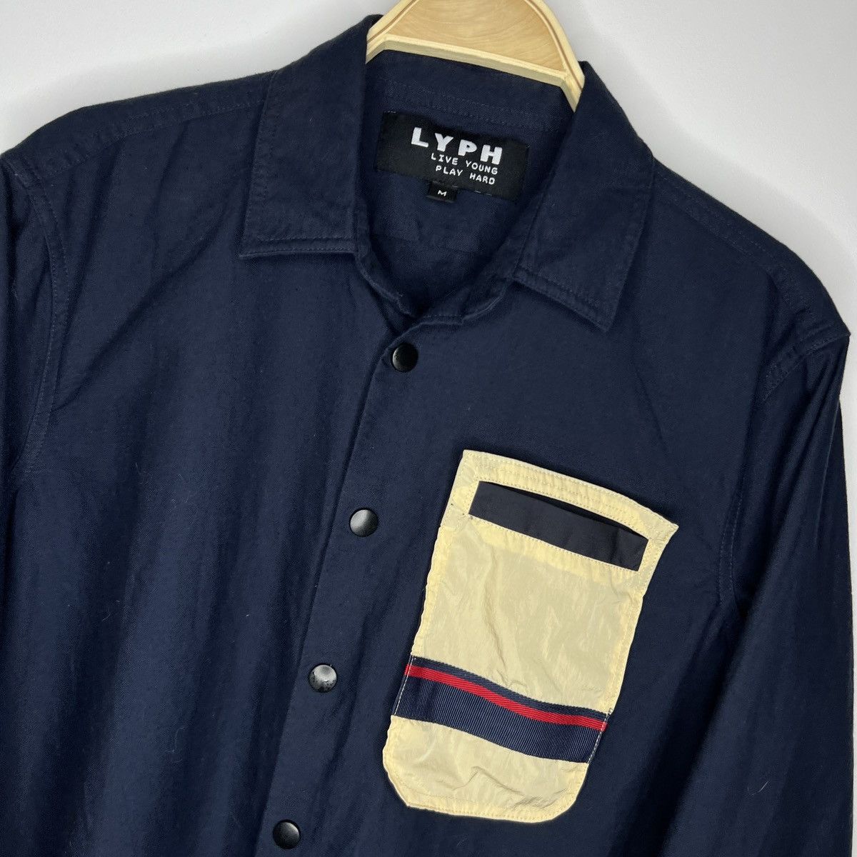 Designer × Japanese Brand LYPH Live Young Play Hard Over Shirt Pocket Navy Size US M / EU 48-50 / 2 - 4 Thumbnail
