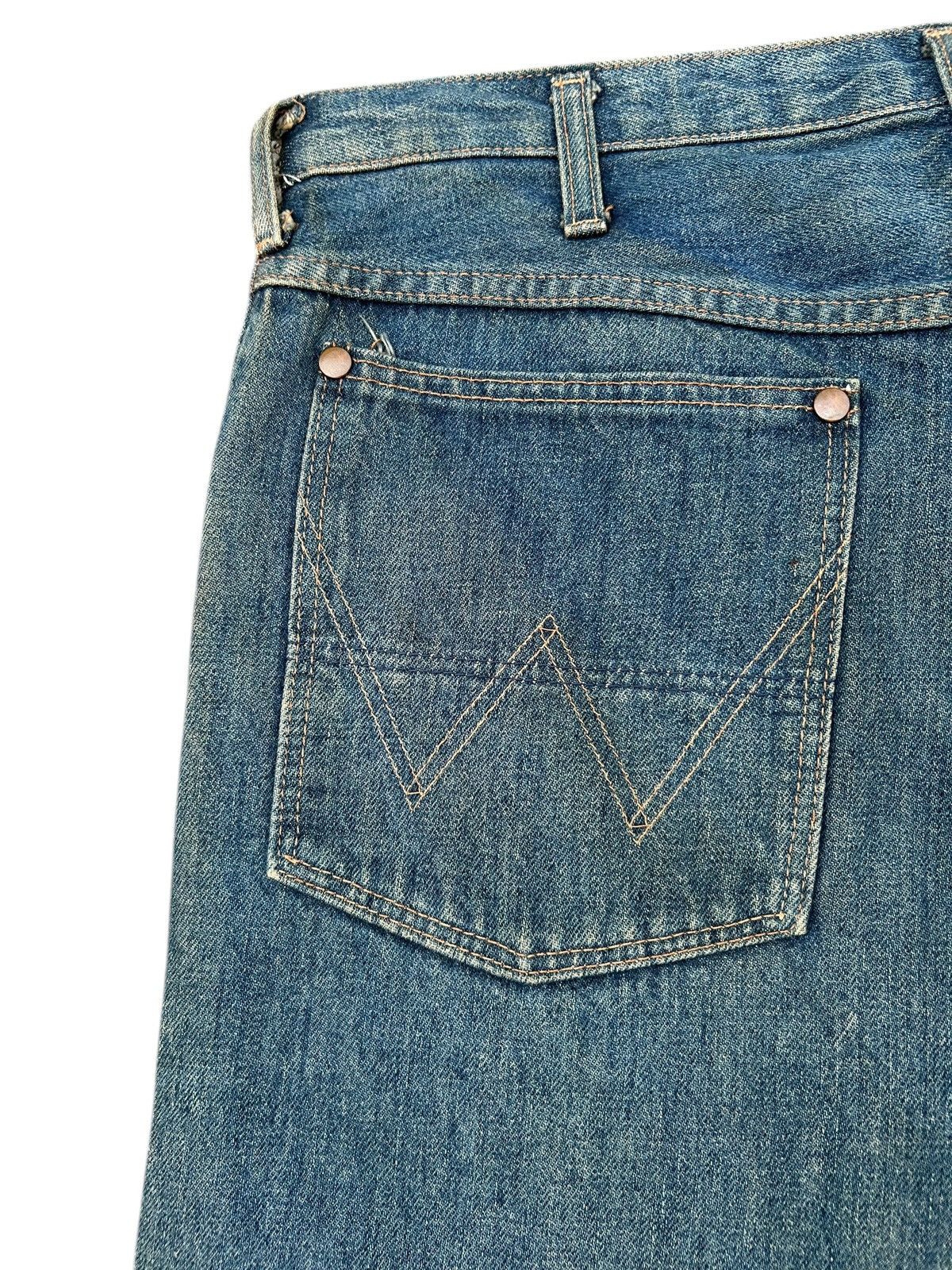 Kapital Vintage Wrangler Blue Bell Selvedge Distressed Denim Jeans Size US 32 / EU 48 - 10 Thumbnail