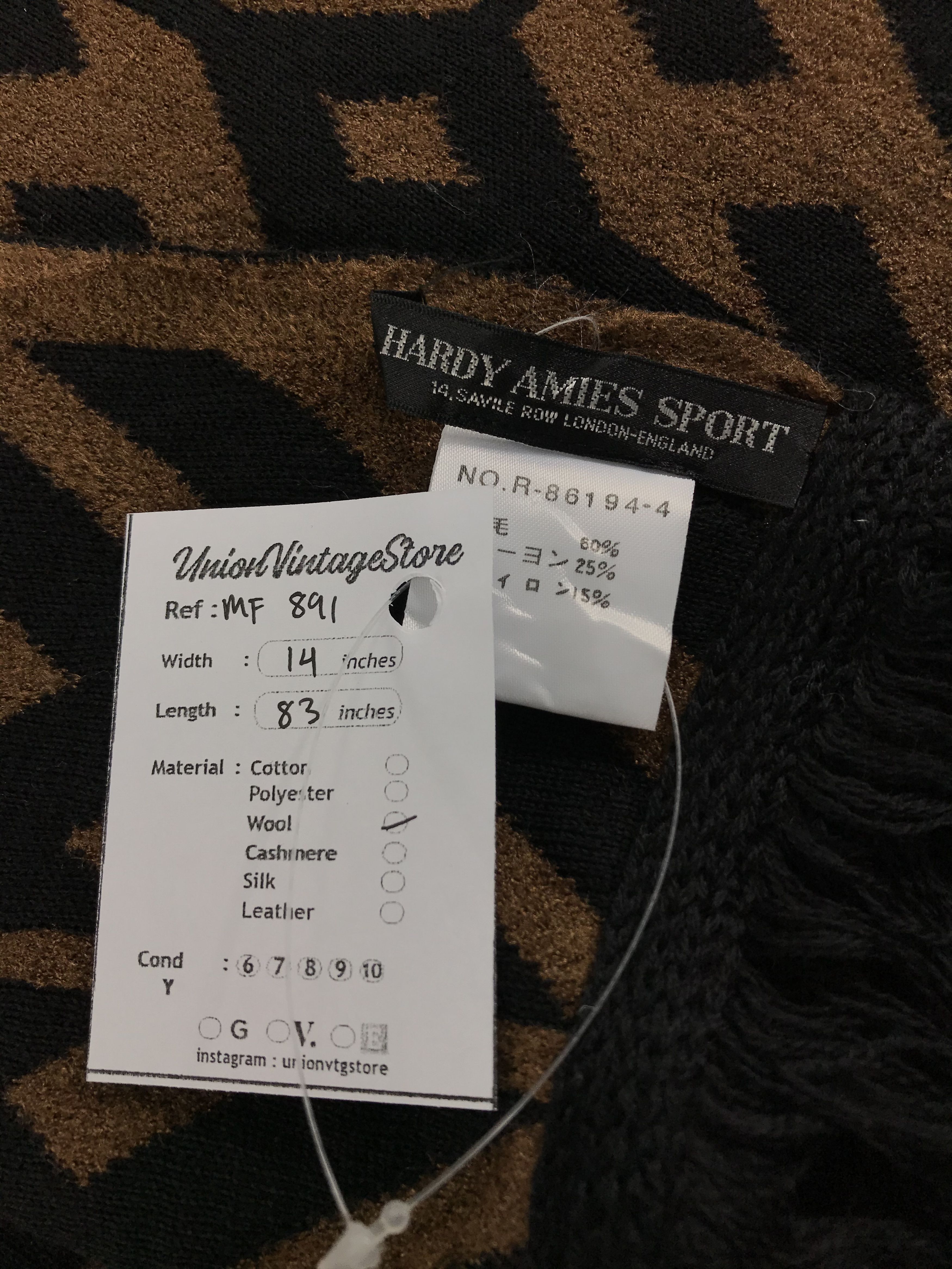 Hardy Amies Vintage Hardy Amies Scarf/Muffler/Neckwear MF891 Size ONE SIZE - 4 Thumbnail