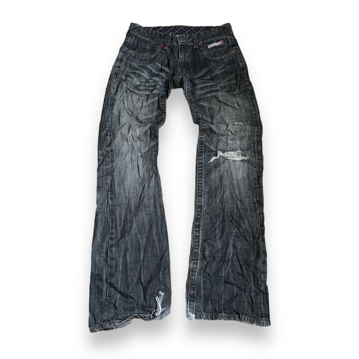 If Six Was Nine Nicole Club For Men Mud Wash Flare Jeans Size US 29 - 1 Thumbnail
