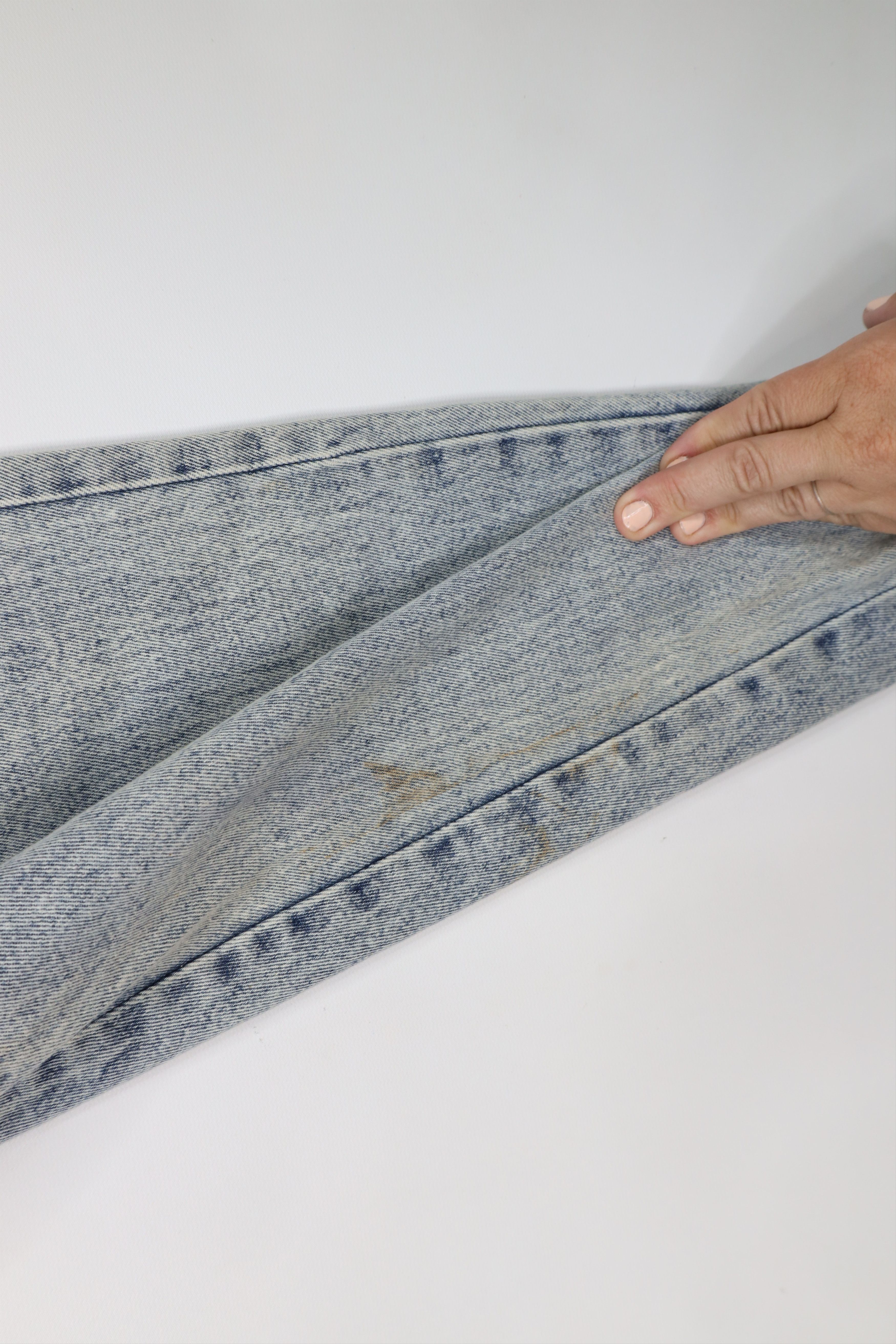 Vintage Deadstock Vintage 90s Streetwear Trim Acid Wash Denim Jeans Size 32" / US 10 / IT 46 - 14 Thumbnail
