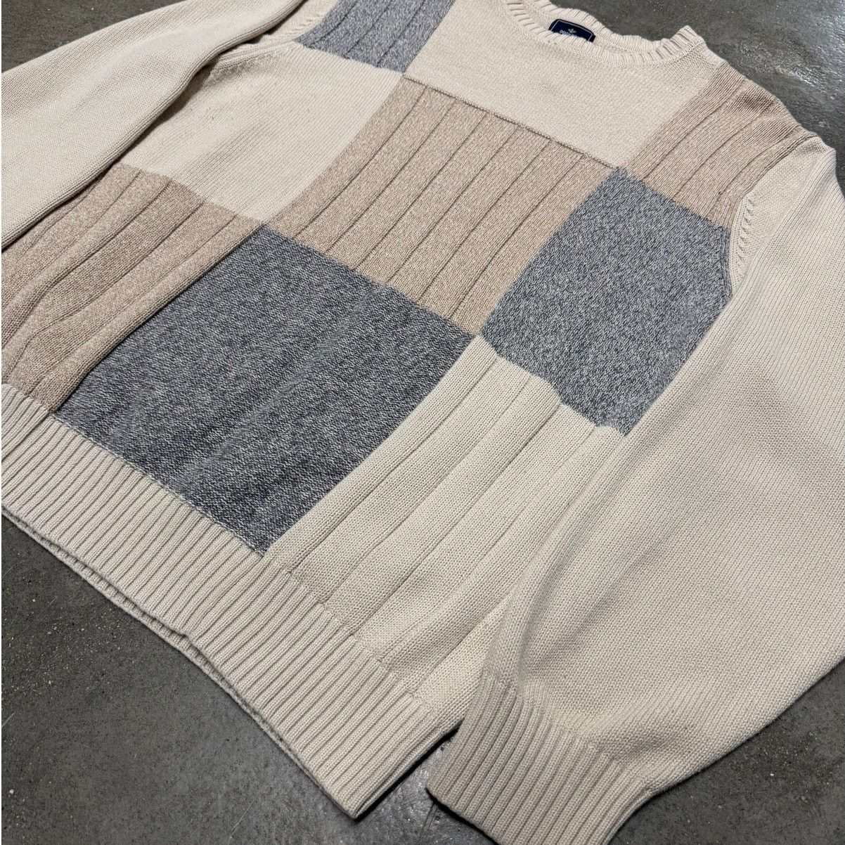 Dockers Vintage Dockers Patchwork Cable Knit Sweater Size US XL / EU 56 / 4 - 2 Thumbnail