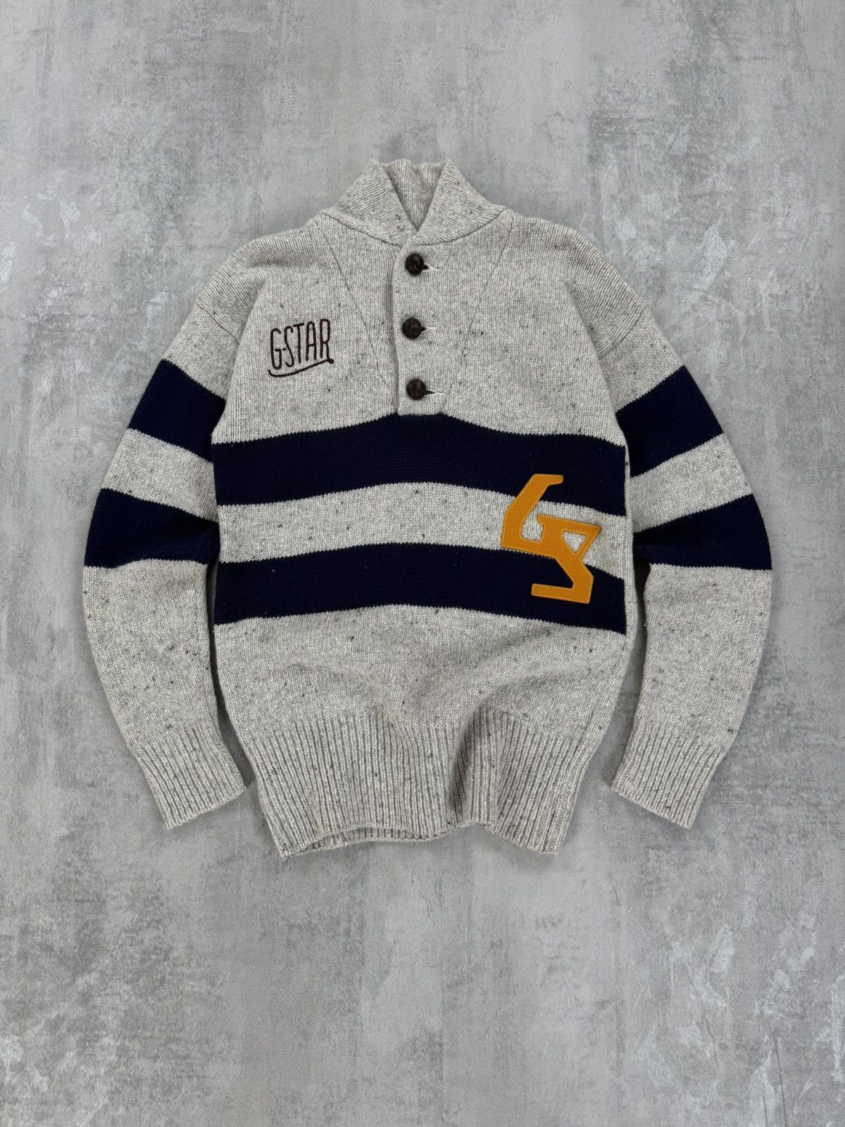 G-Star G-star RAW PIT SHAWL Collar knit l/s sweater Mens size L Size US L / EU 52-54 / 3 - 1 Thumbnail