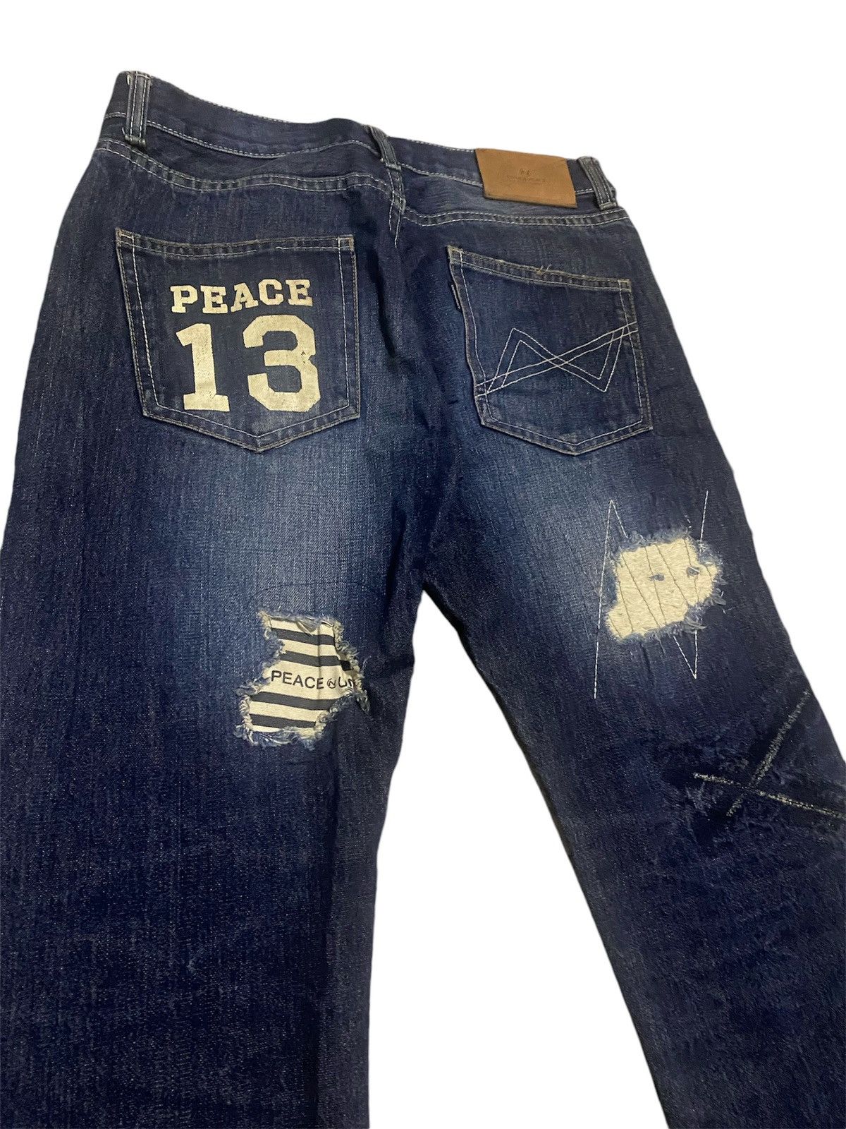 Art Comes First × Designer × Japanese Brand Selvedge Jeans Undercover Inspired Reconstruct Jeans Size US 32 / EU 48 - 3 Thumbnail
