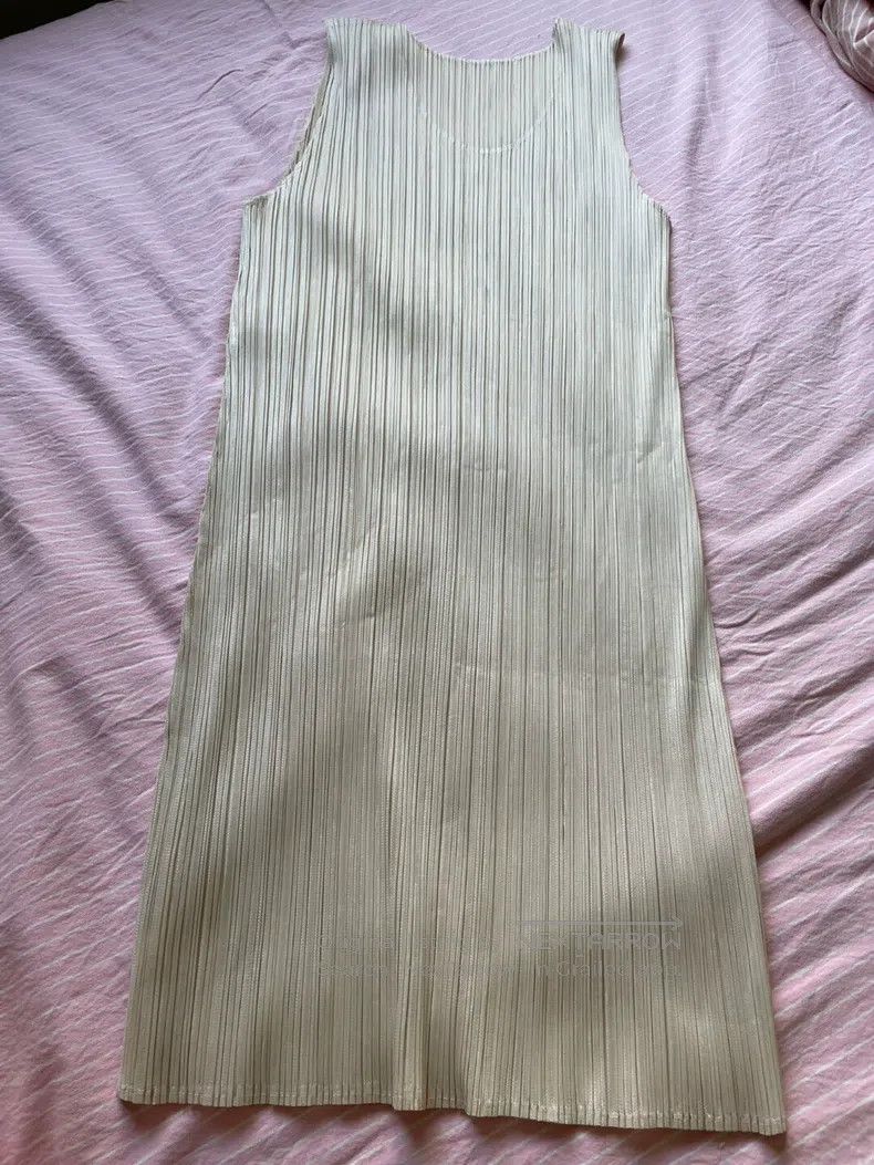 Issey Miyake Issey Miyake Gray Dress Size XL / US 12-14 / IT 48-50 - 2 Thumbnail