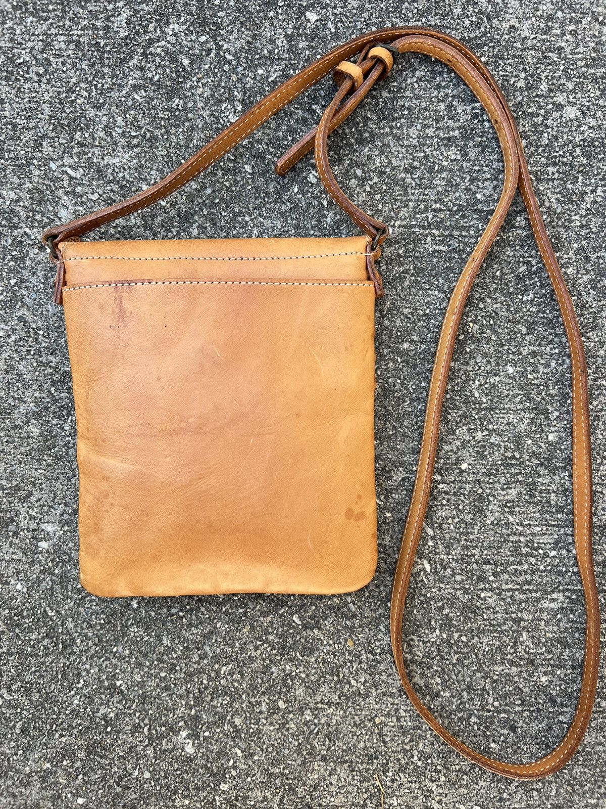 KEITAMARUYAMA Vintage Keita Maruyama Patina Leather Mini Sling Bag Size ONE SIZE - 13 Thumbnail