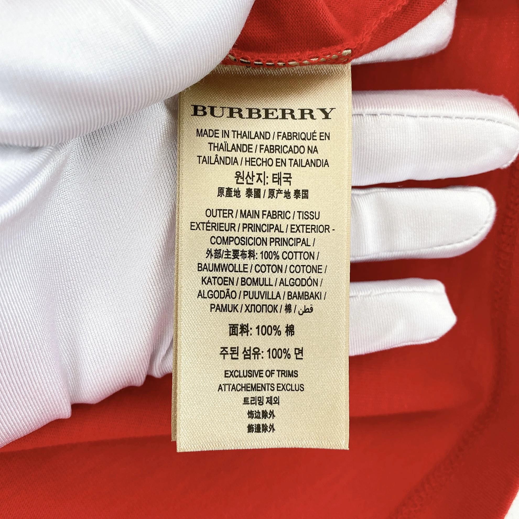 Burberry Burberry Logo Red T-Shirt L 7897 Size US L / EU 52-54 / 3 - 8 Thumbnail